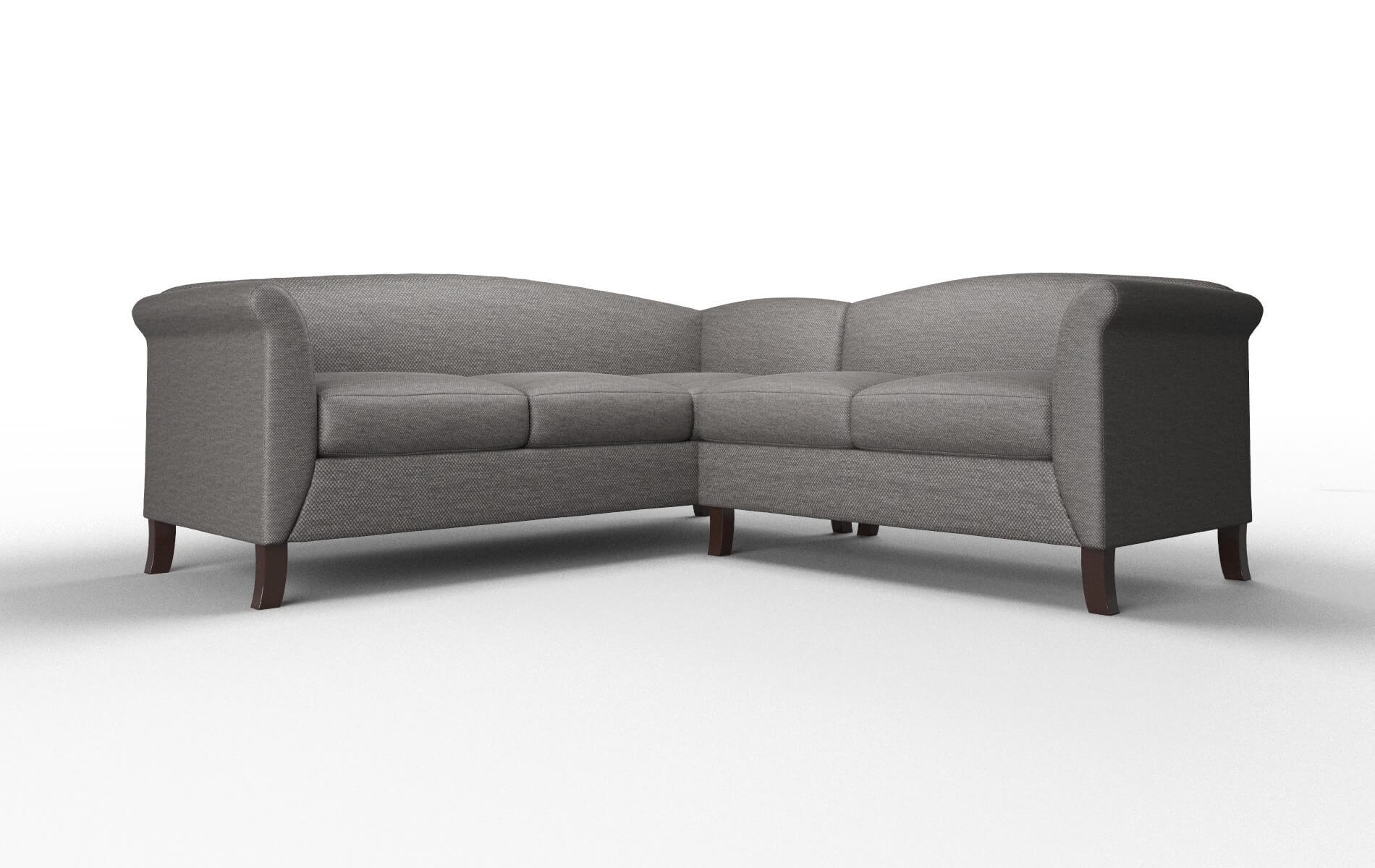 Crete Oscar Charcoal Sectional espresso legs 1