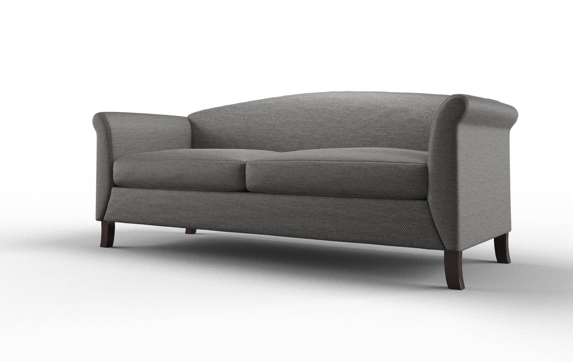 Crete Oscar Charcoal Sofa espresso legs 4