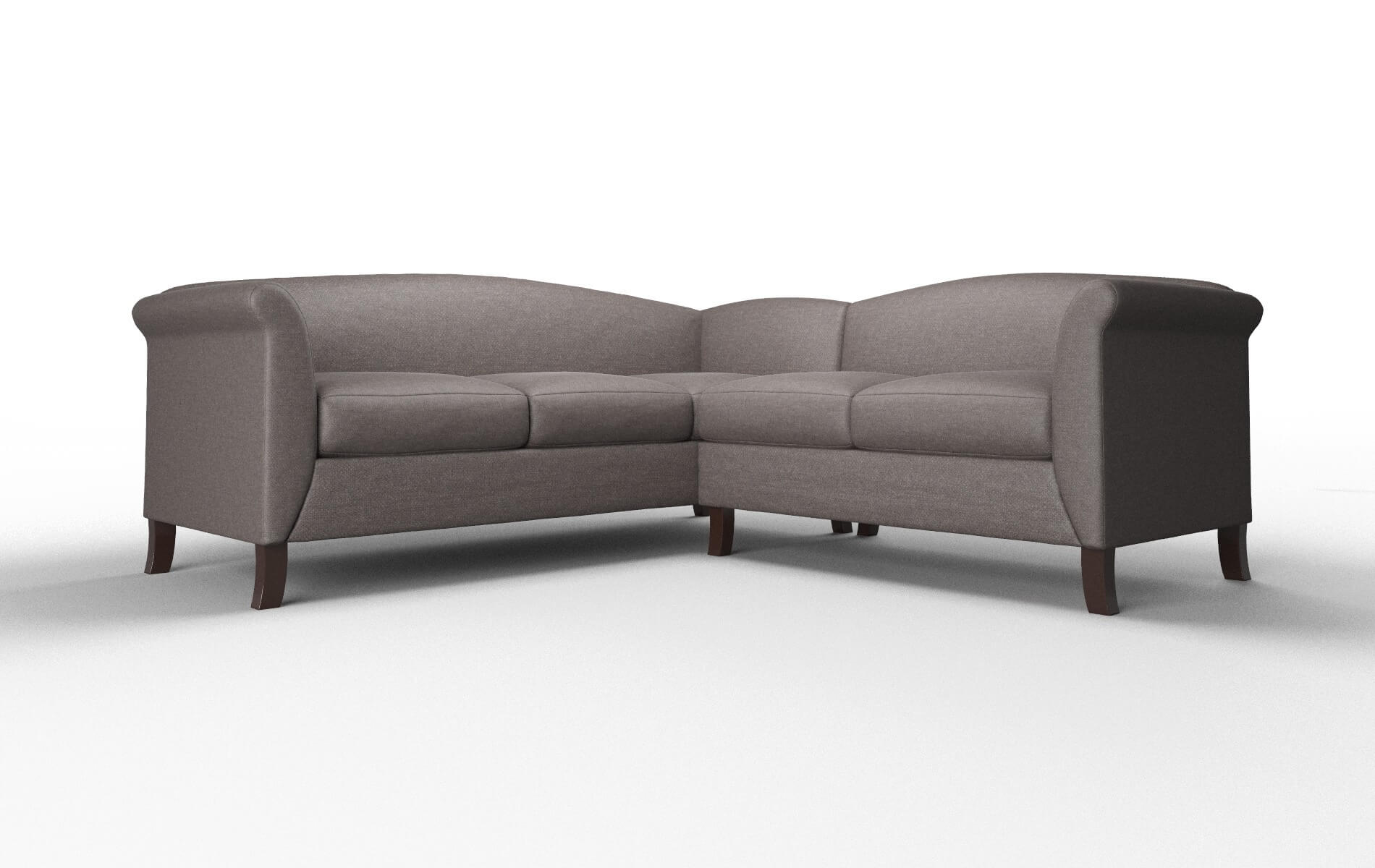 Crete Oscar chocolate Sectional Espresso Legs  1