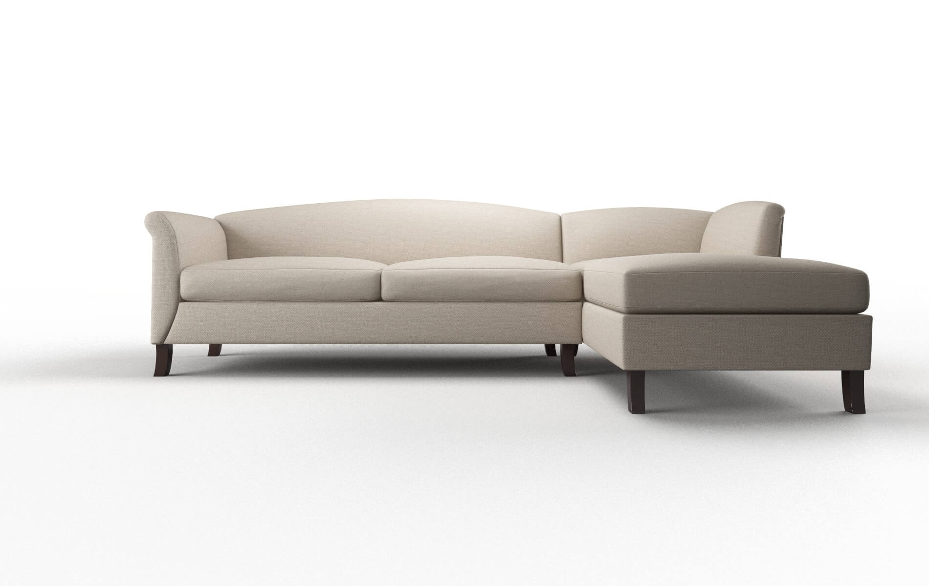 Crete Oscar Linen Panel espresso legs 1