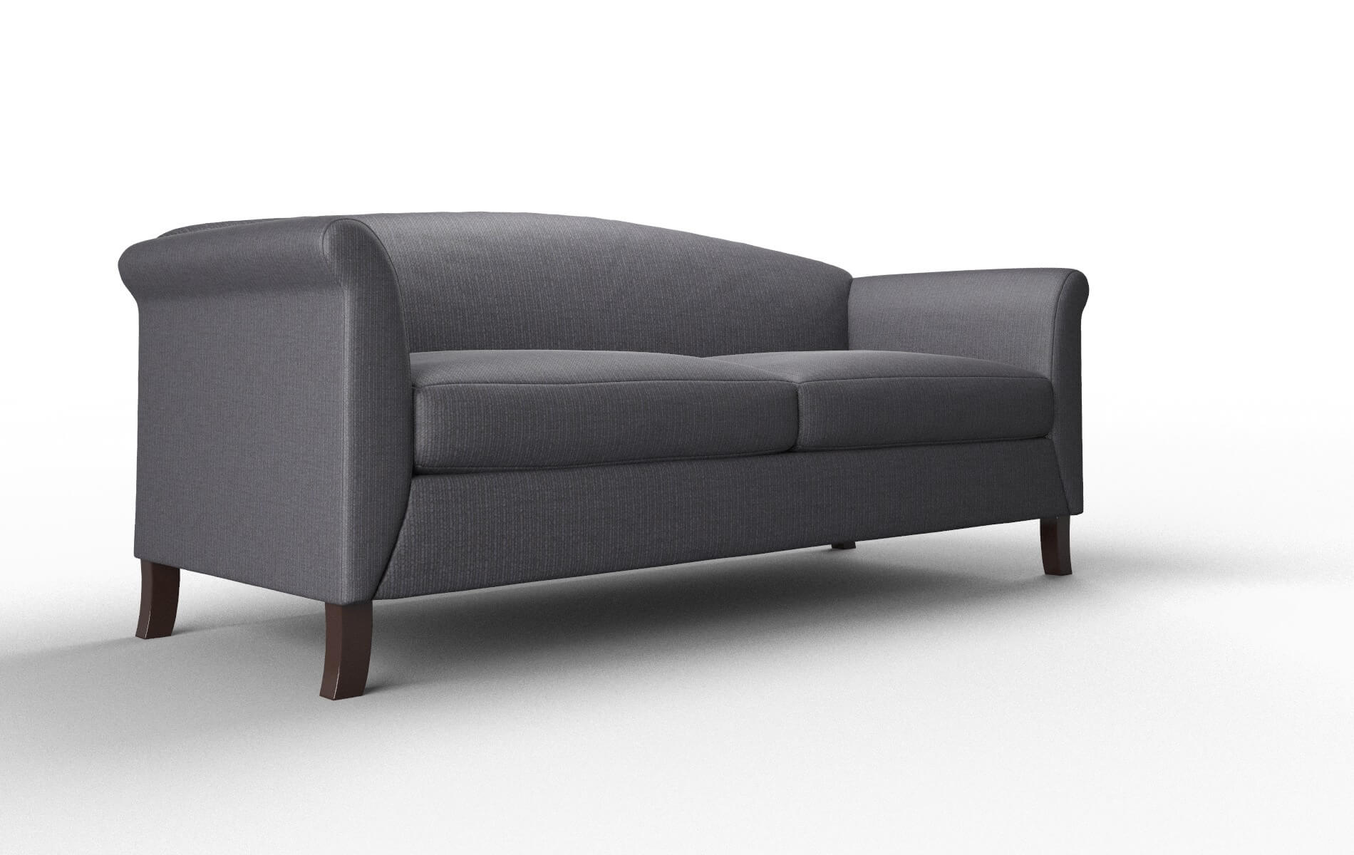 Crete Parker Charcoal Sofa espresso legs 2