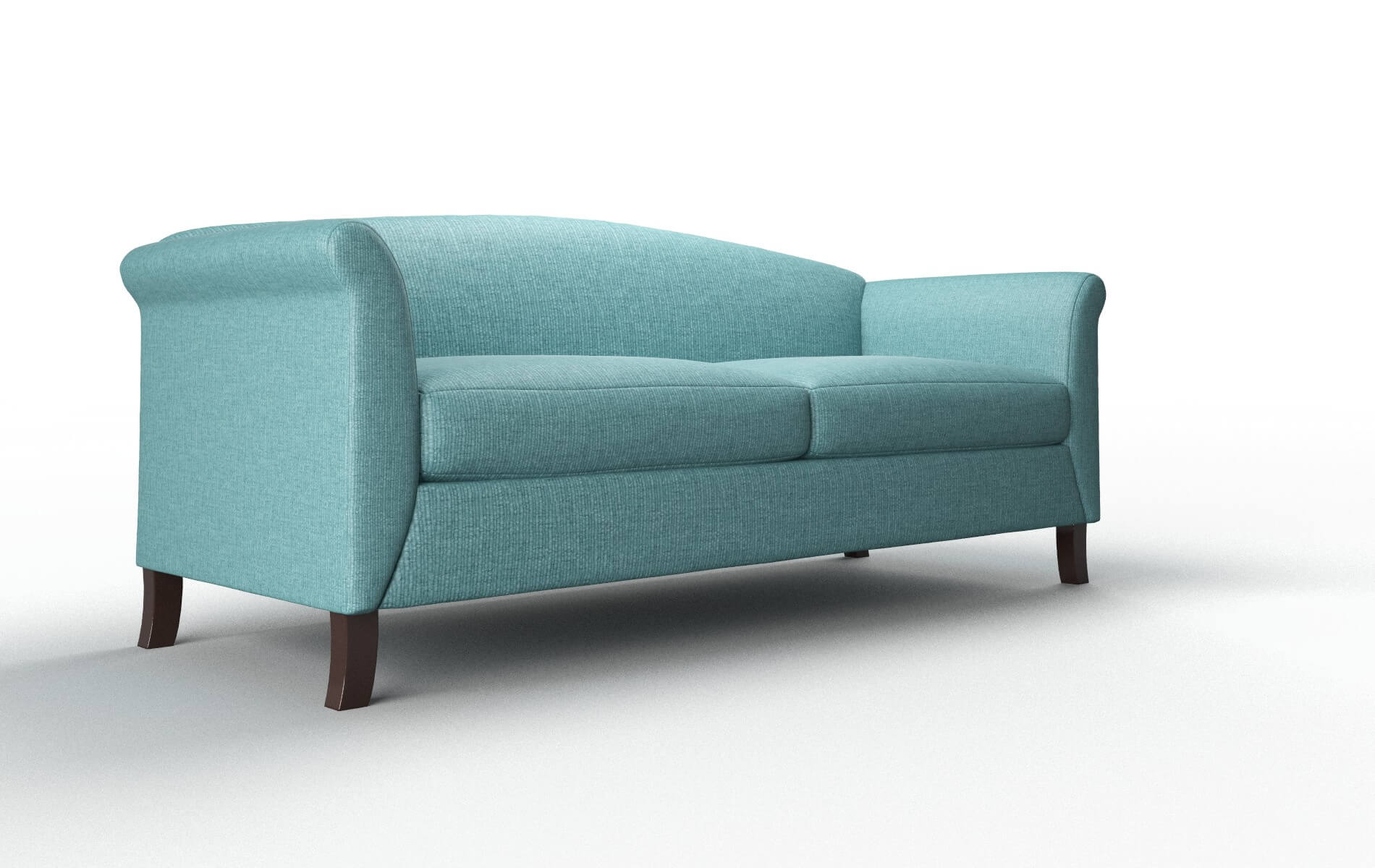 Crete Parker Turquoise Sofa espresso legs 2
