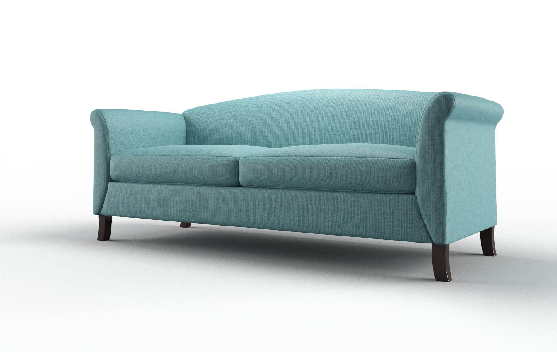 Crete Parker Turquoise Sofa espresso legs 4