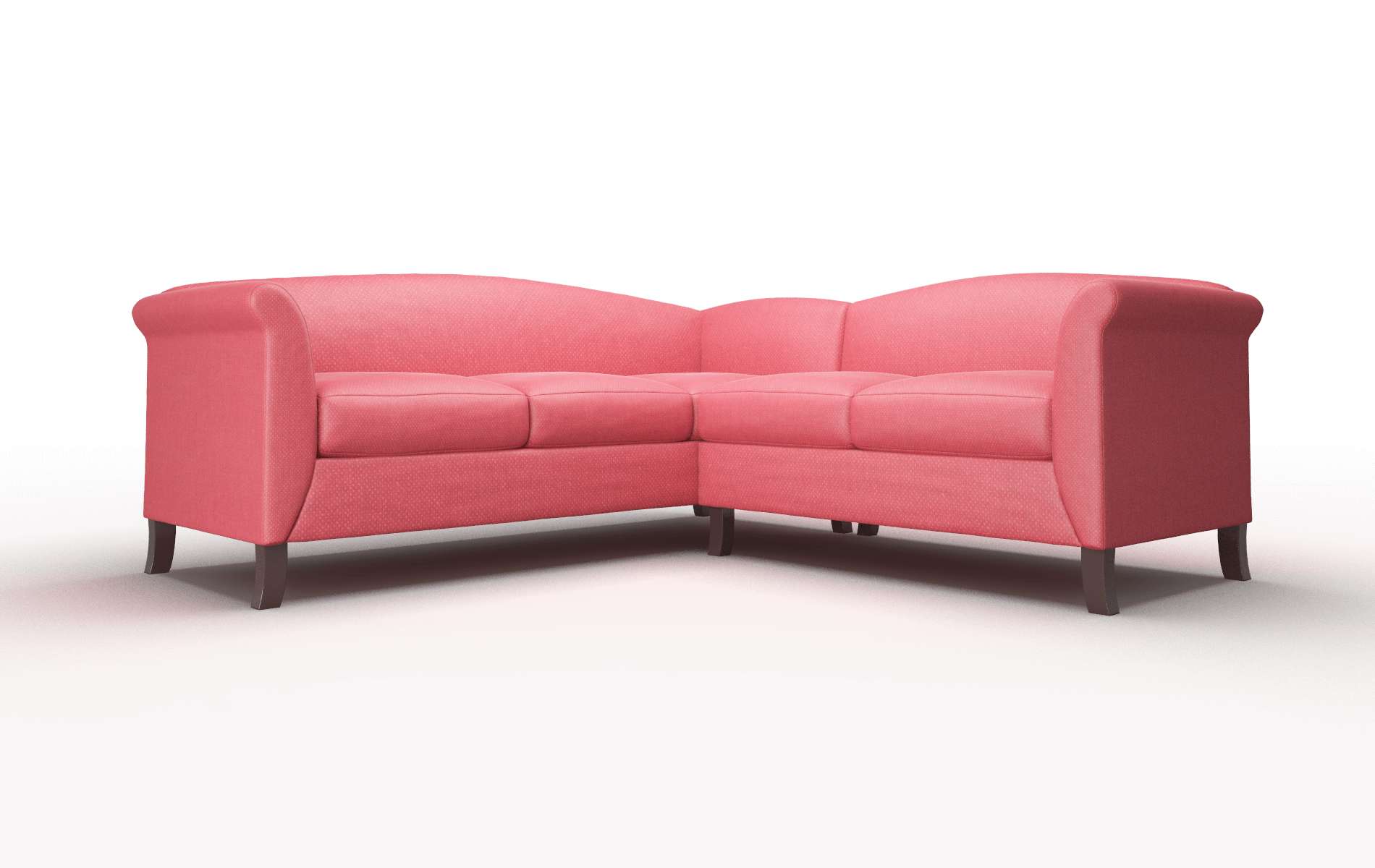 Crete Pauline Ruby Sectional espresso legs 1