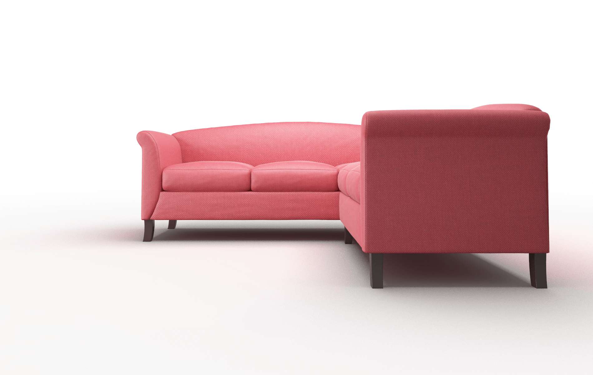Crete Pauline Ruby Sectional espresso legs 5