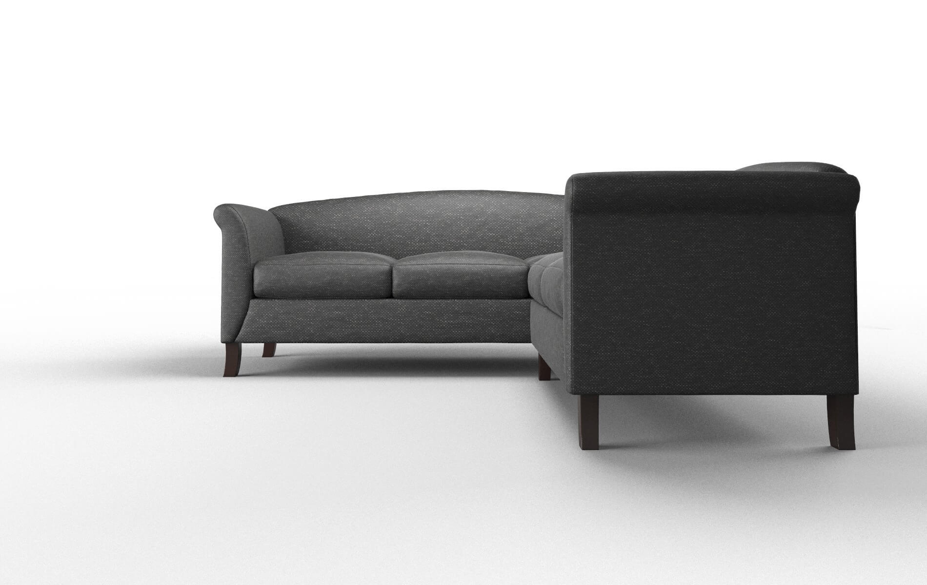 Crete Phoenix Charcoal Sectional espresso legs 5