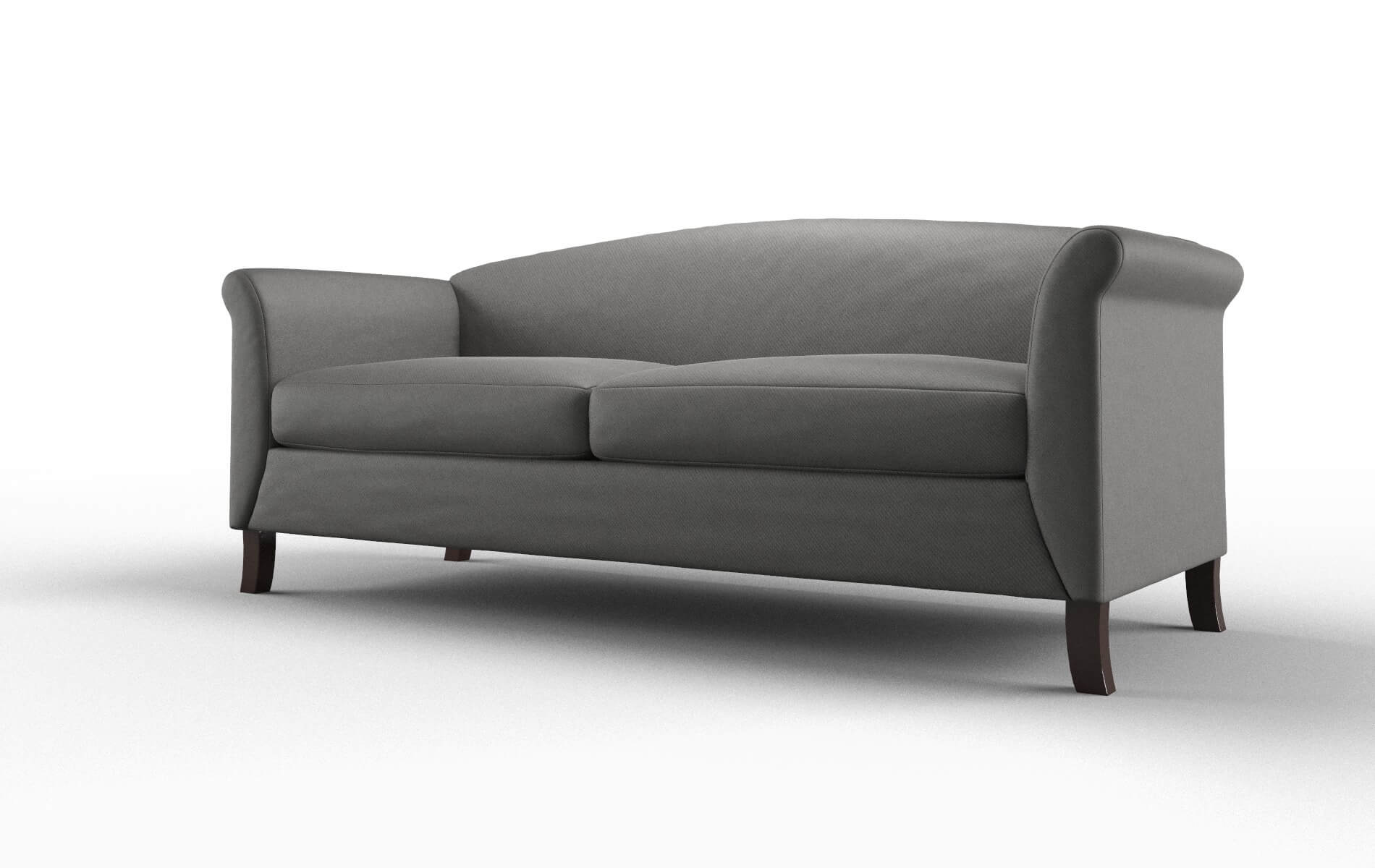 Crete Rocket Charcoal Sofa espresso legs 4