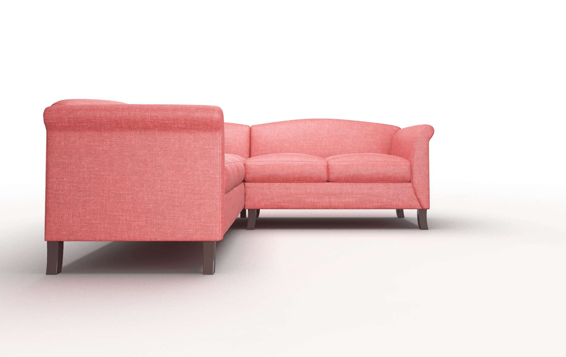 Crete Royale Berry Sectional espresso legs 2