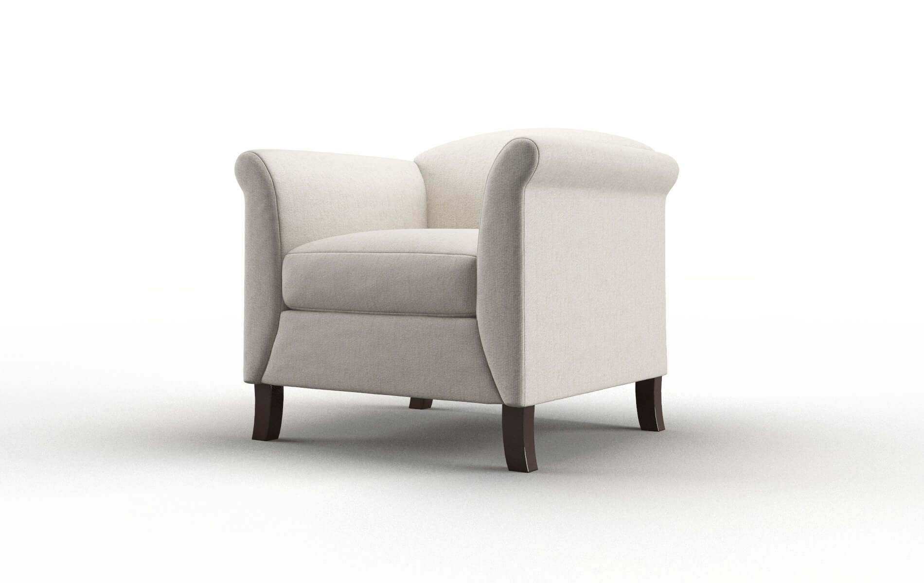 Crete Sasha Linen Chair espresso legs 4