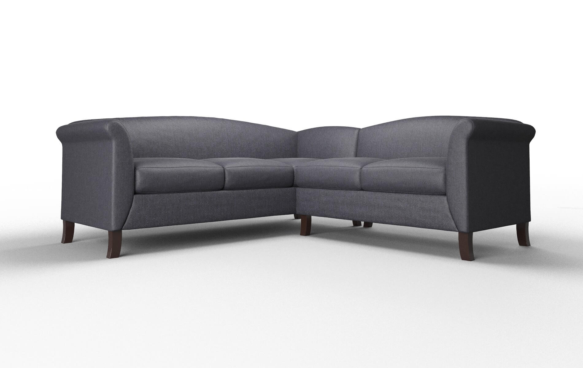 Crete Sasha navy Sectional Espresso Legs  1