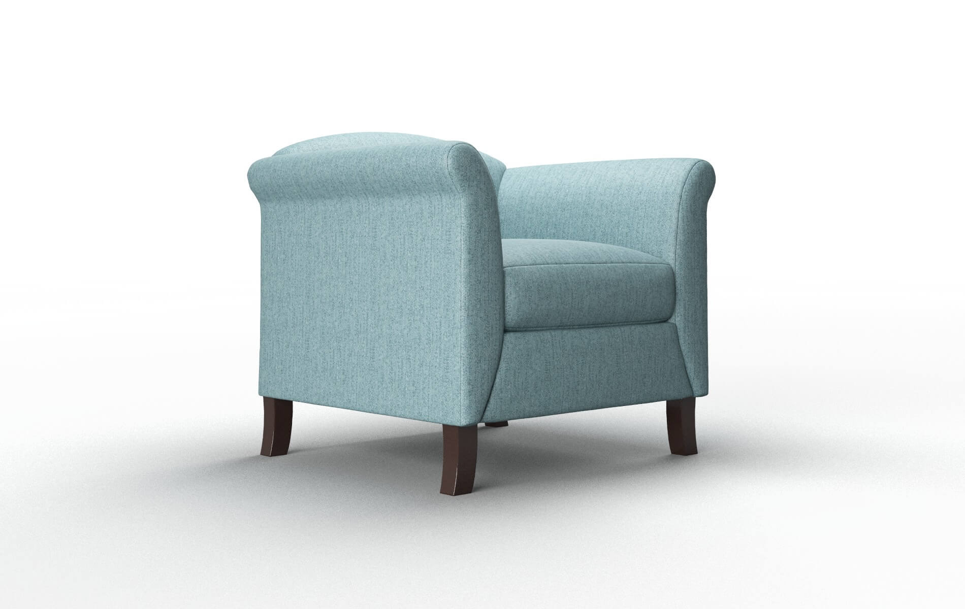 Crete Sasha Teal Chair espresso legs 2