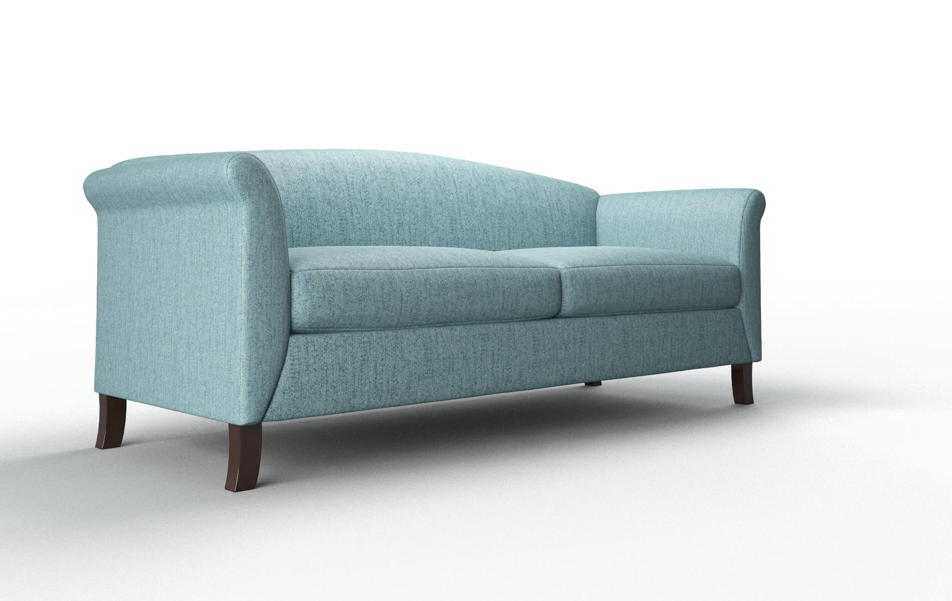 Crete Sasha Teal Sofa espresso legs 2
