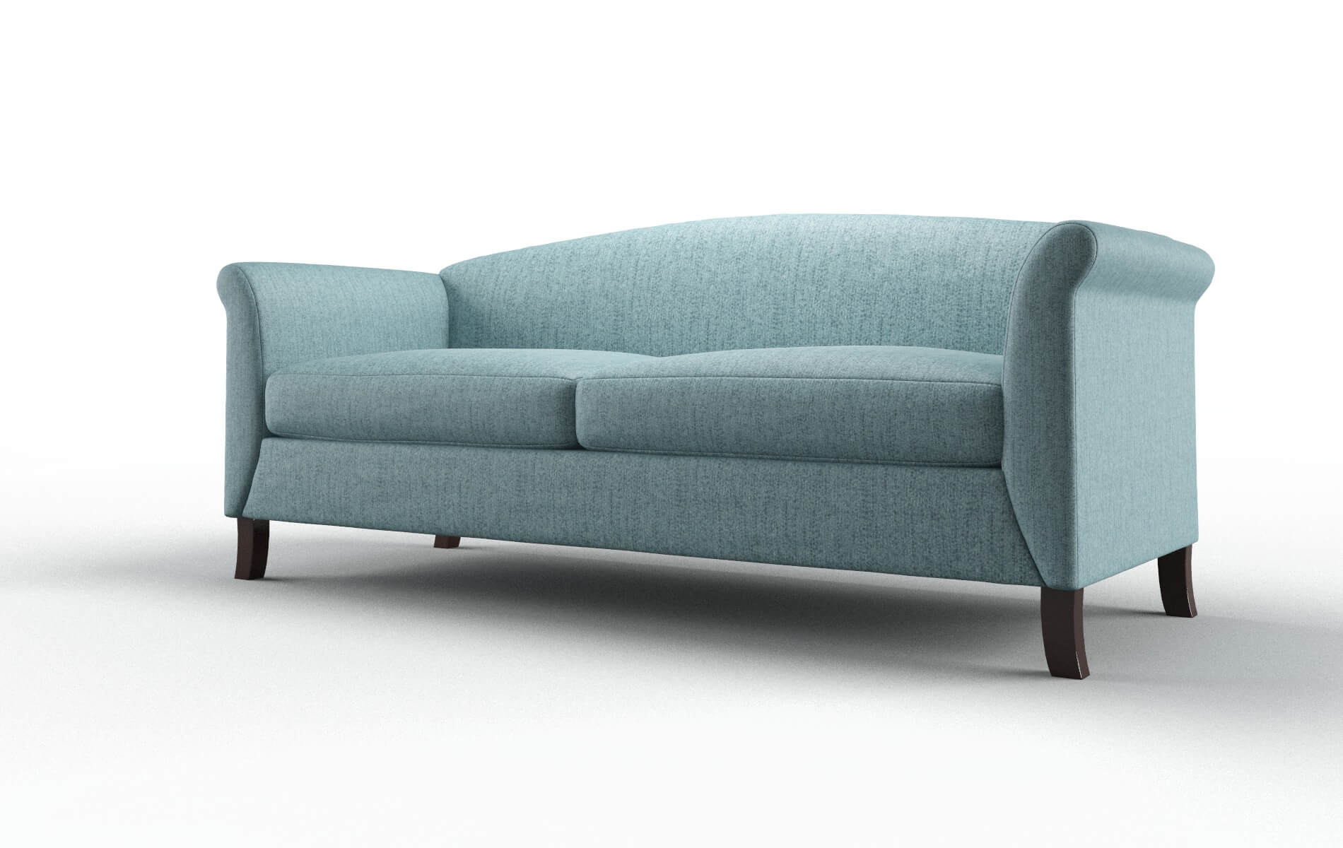 Crete Sasha Teal Sofa espresso legs 4