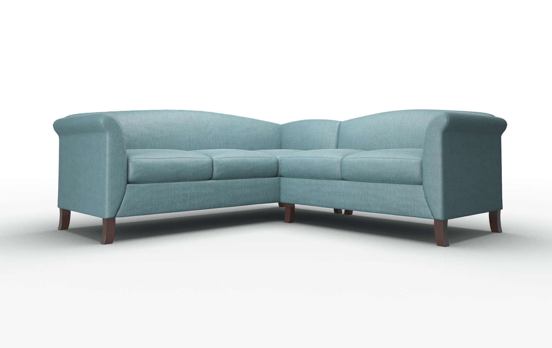 Crete Simplex Blue_moon Sectional espresso legs 1