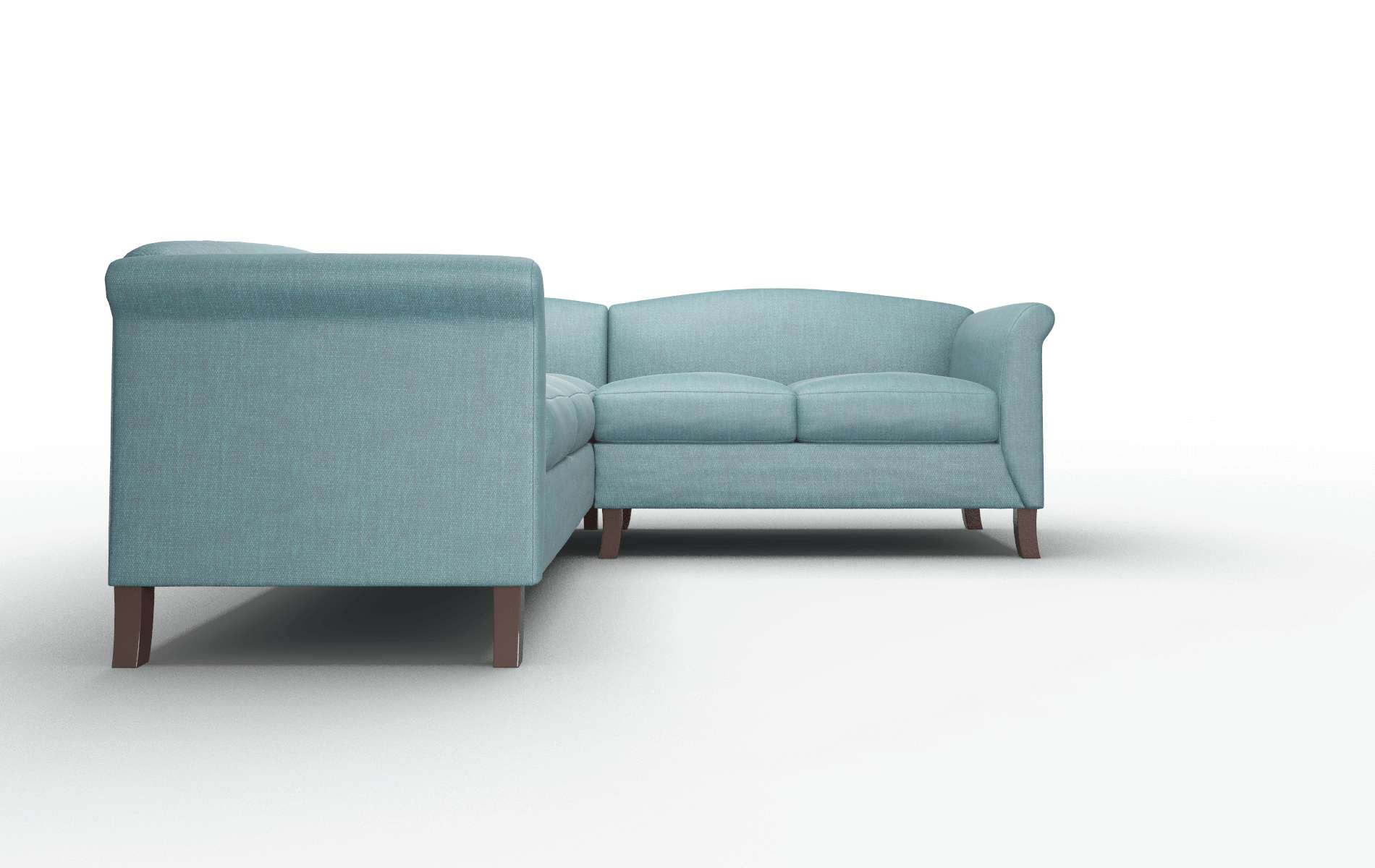 Crete Simplex Blue_moon Sectional espresso legs 2