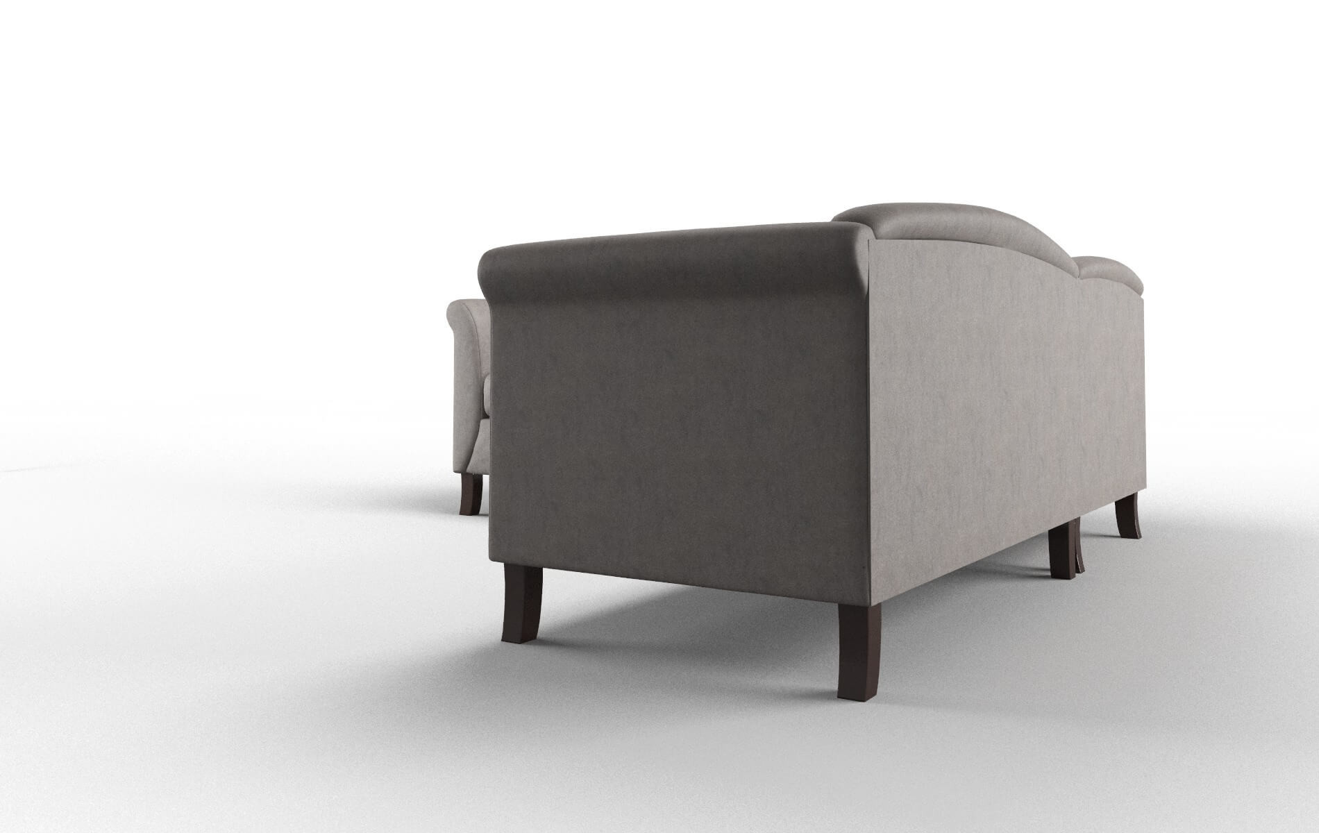 Crete Suave Slate Sectional espresso legs 4