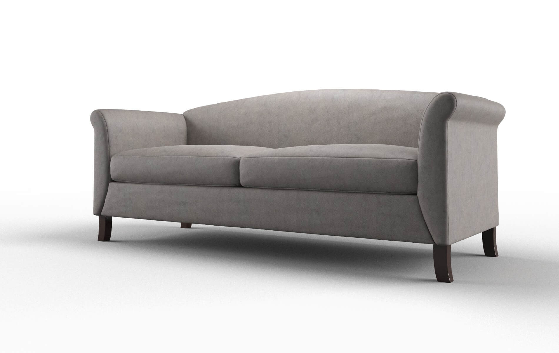 Crete Suave Slate Sofa espresso legs 4