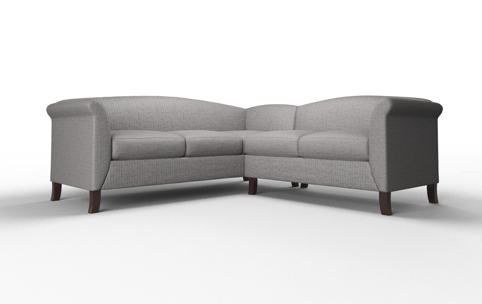 Crete Terrain Oatmeal Sectional espresso legs 1