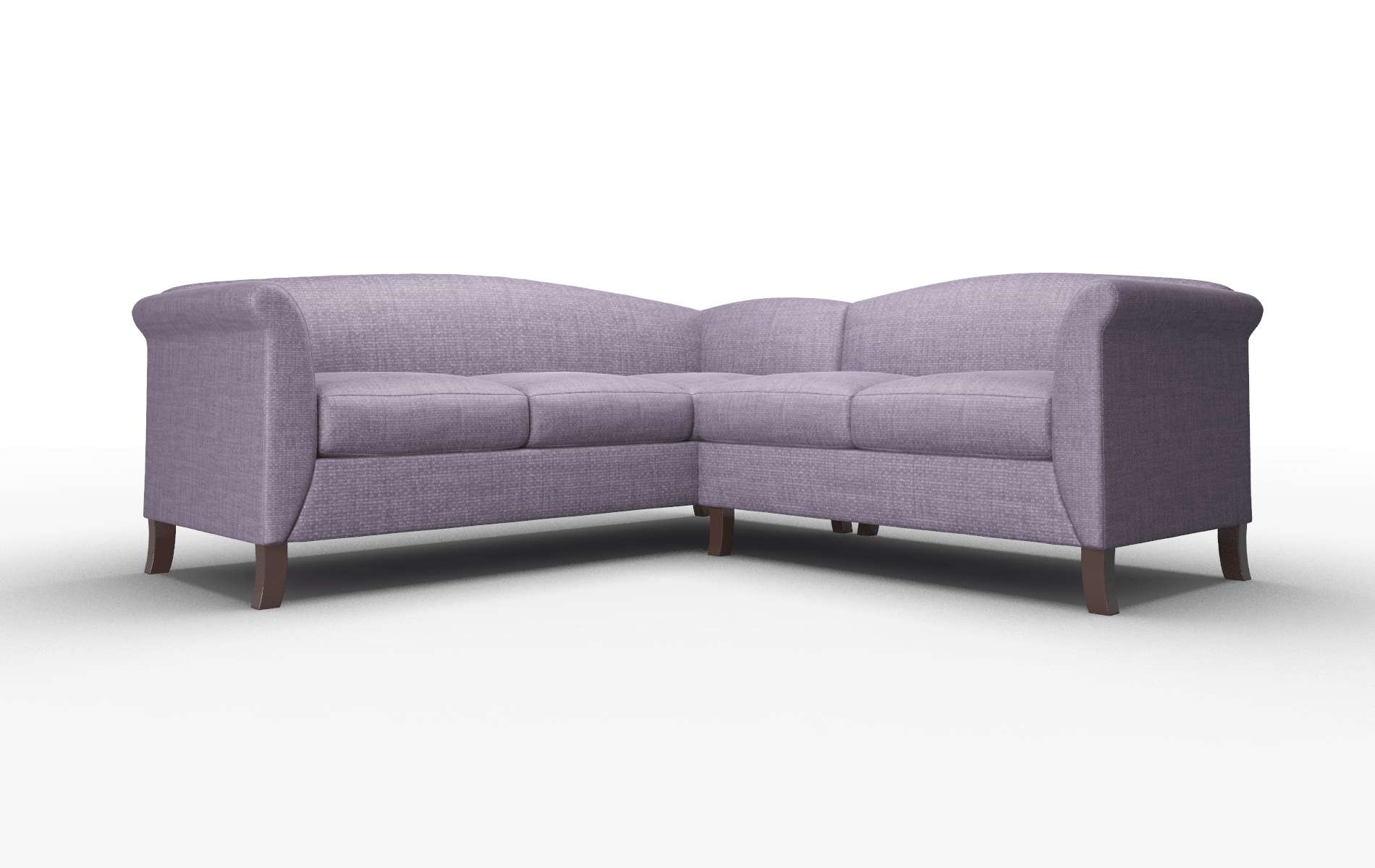 Crete Tess blackberry Sectional Espresso Legs  1