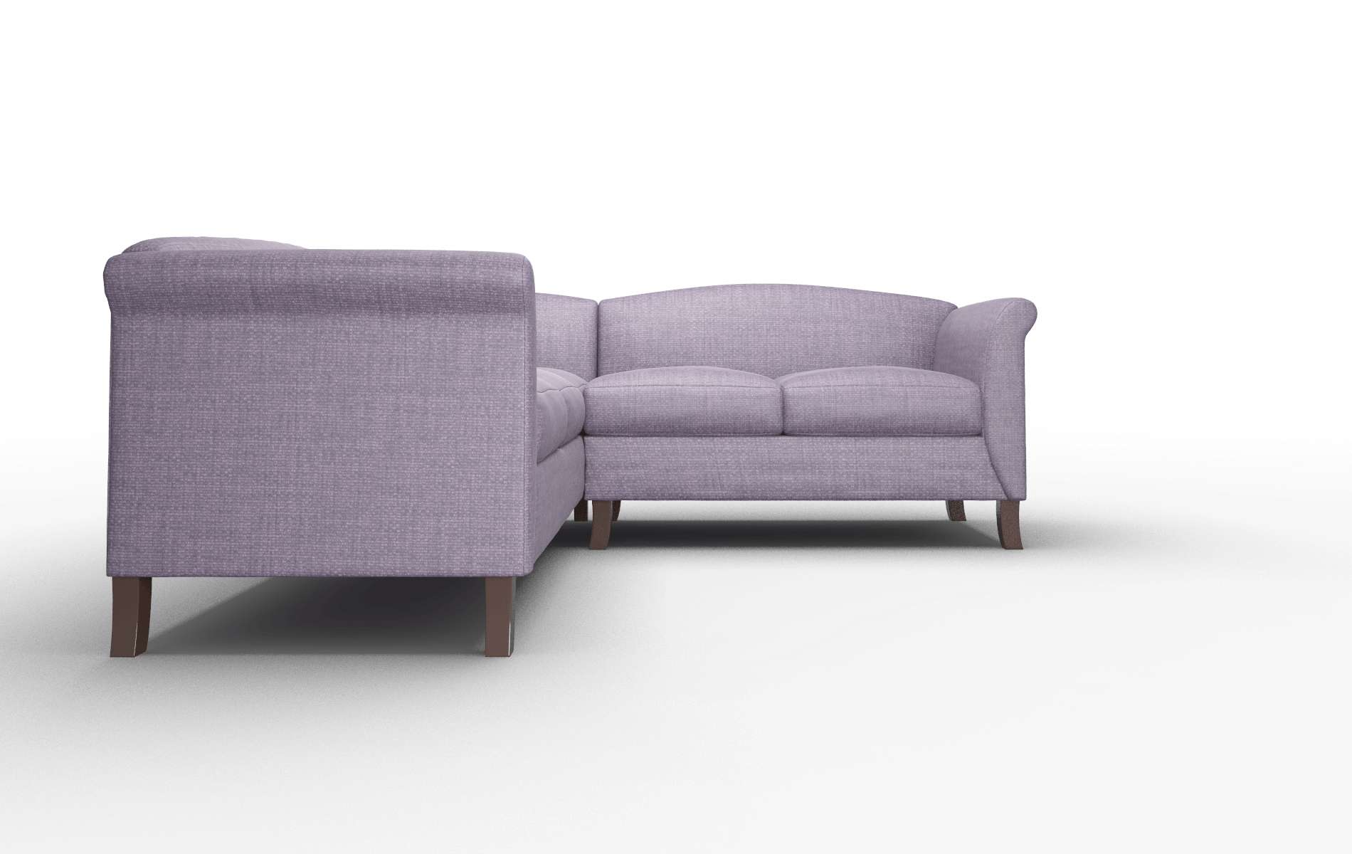 Crete Tess Blackberry Sectional espresso legs 2