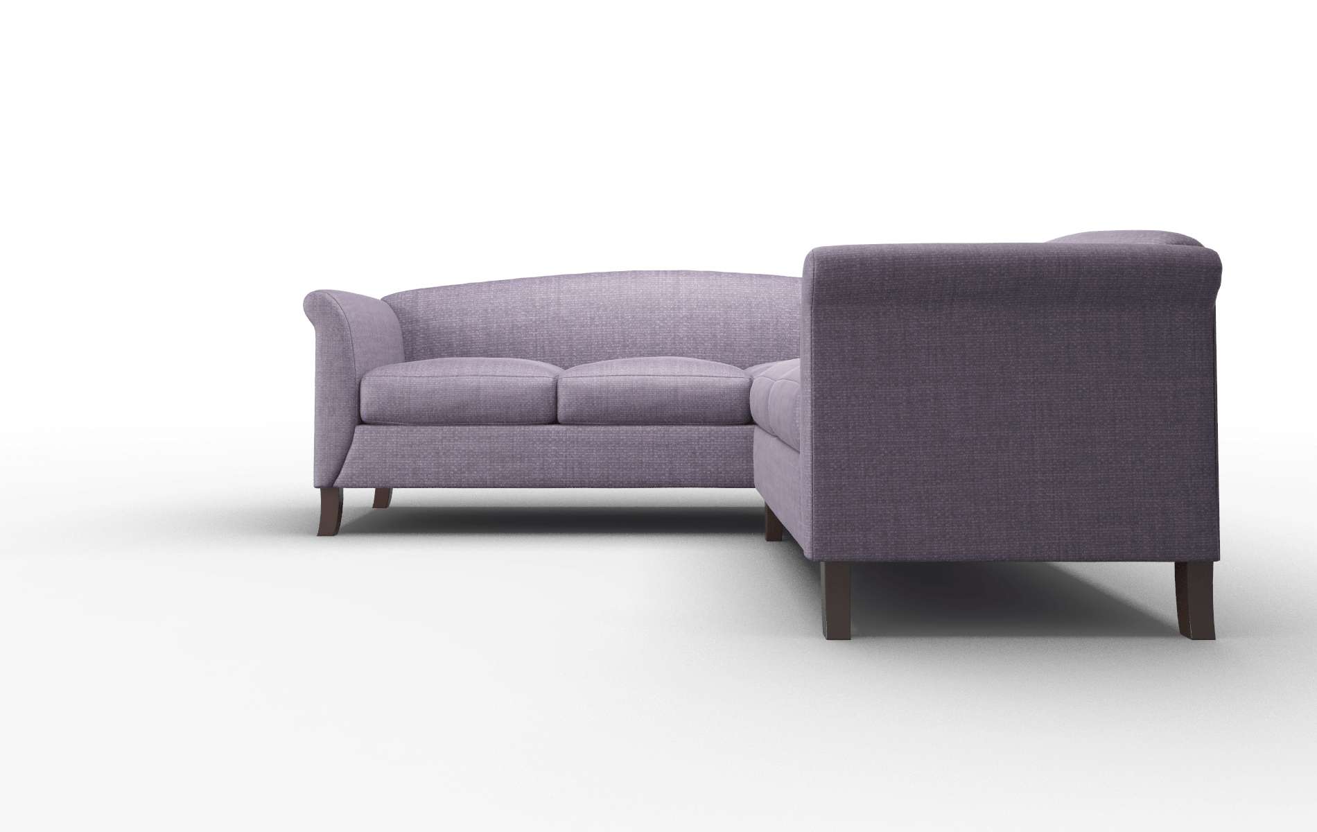 Crete Tess Blackberry Sectional espresso legs 5