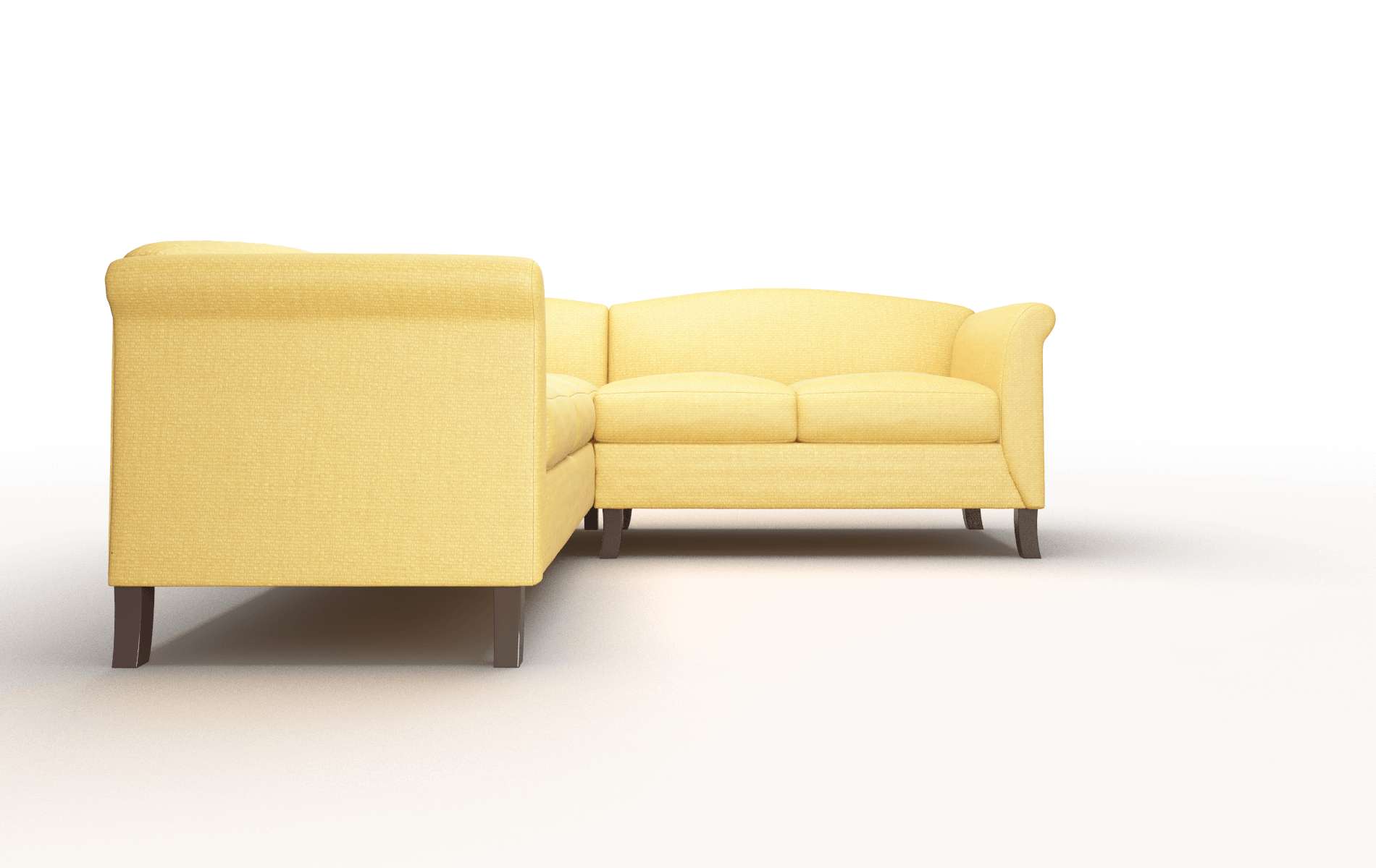Crete Tess Turmeric Sectional espresso legs 2