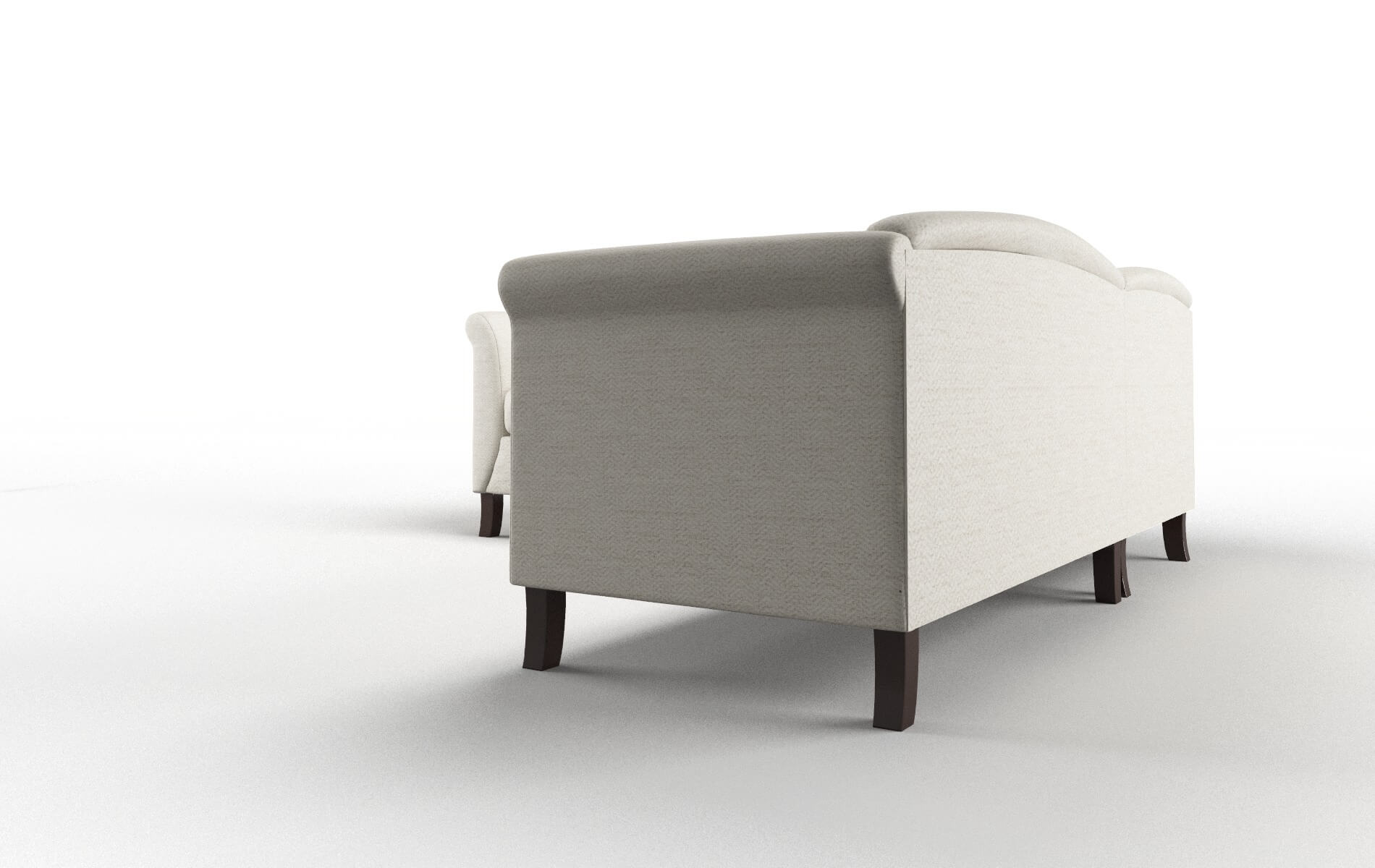 Crete Venus Cream Sectional espresso legs 4