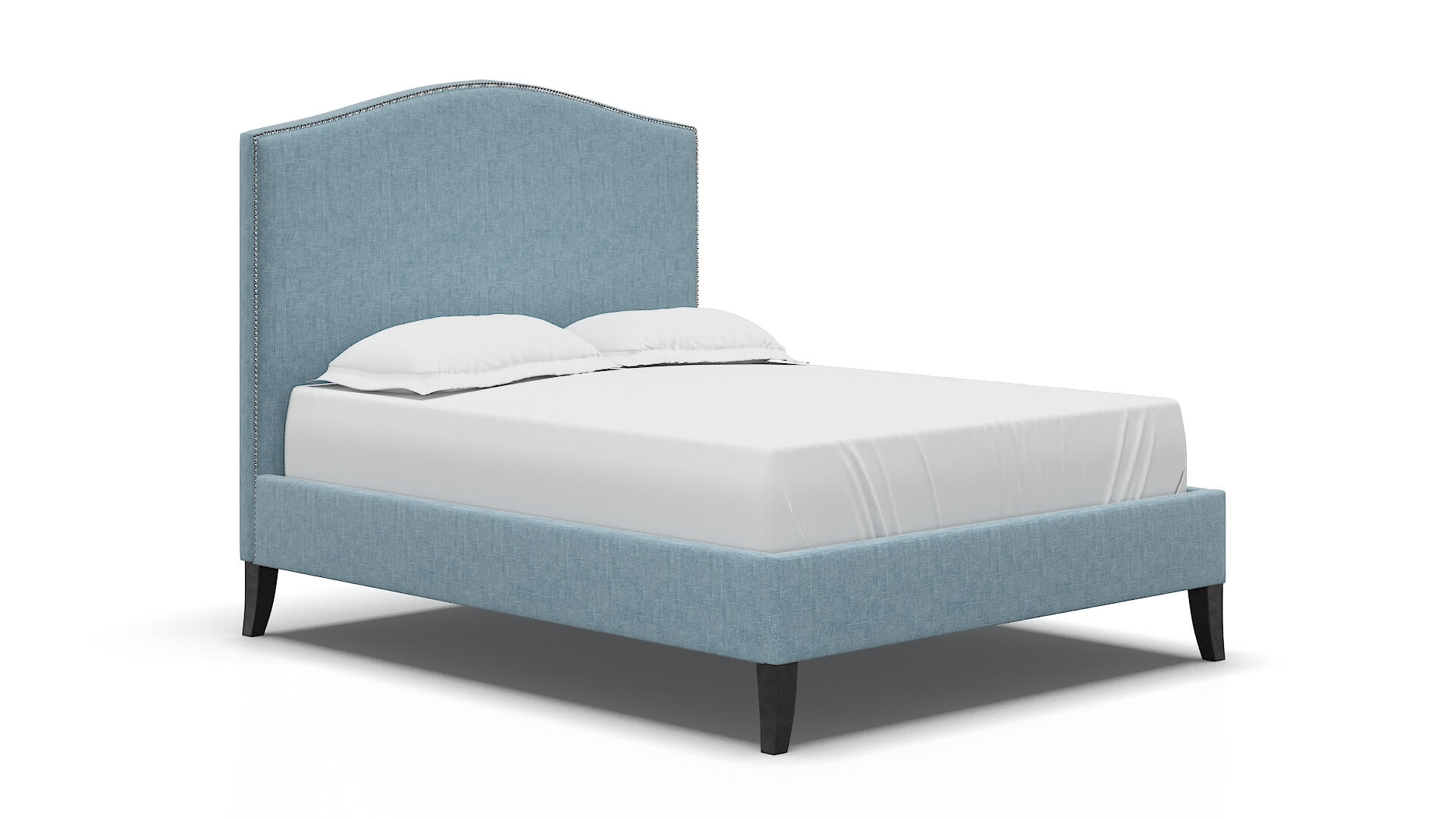 Dalion Atlas Turquoise Bed espresso legs 2