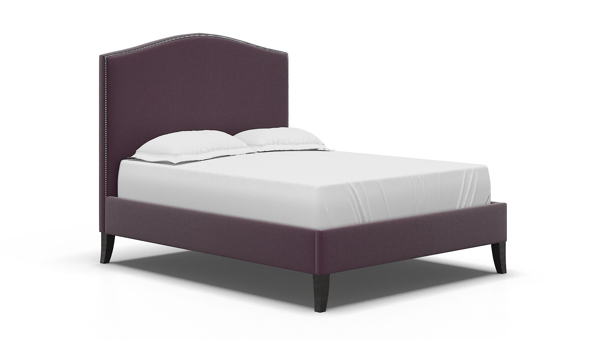 Dalion Bella Aubergine Bed espresso legs 2