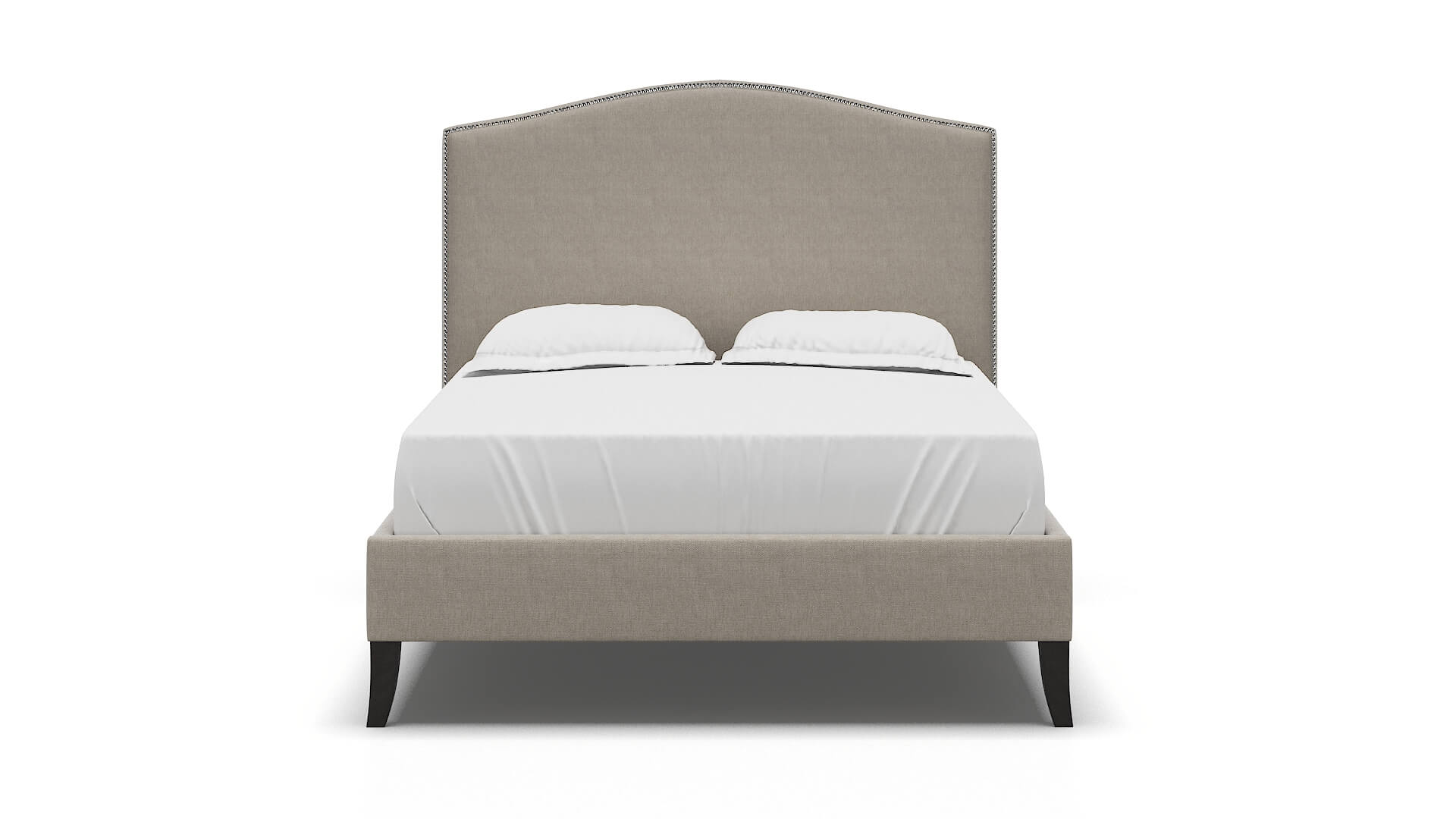 Dalion Derby Linen Bed espresso legs 1