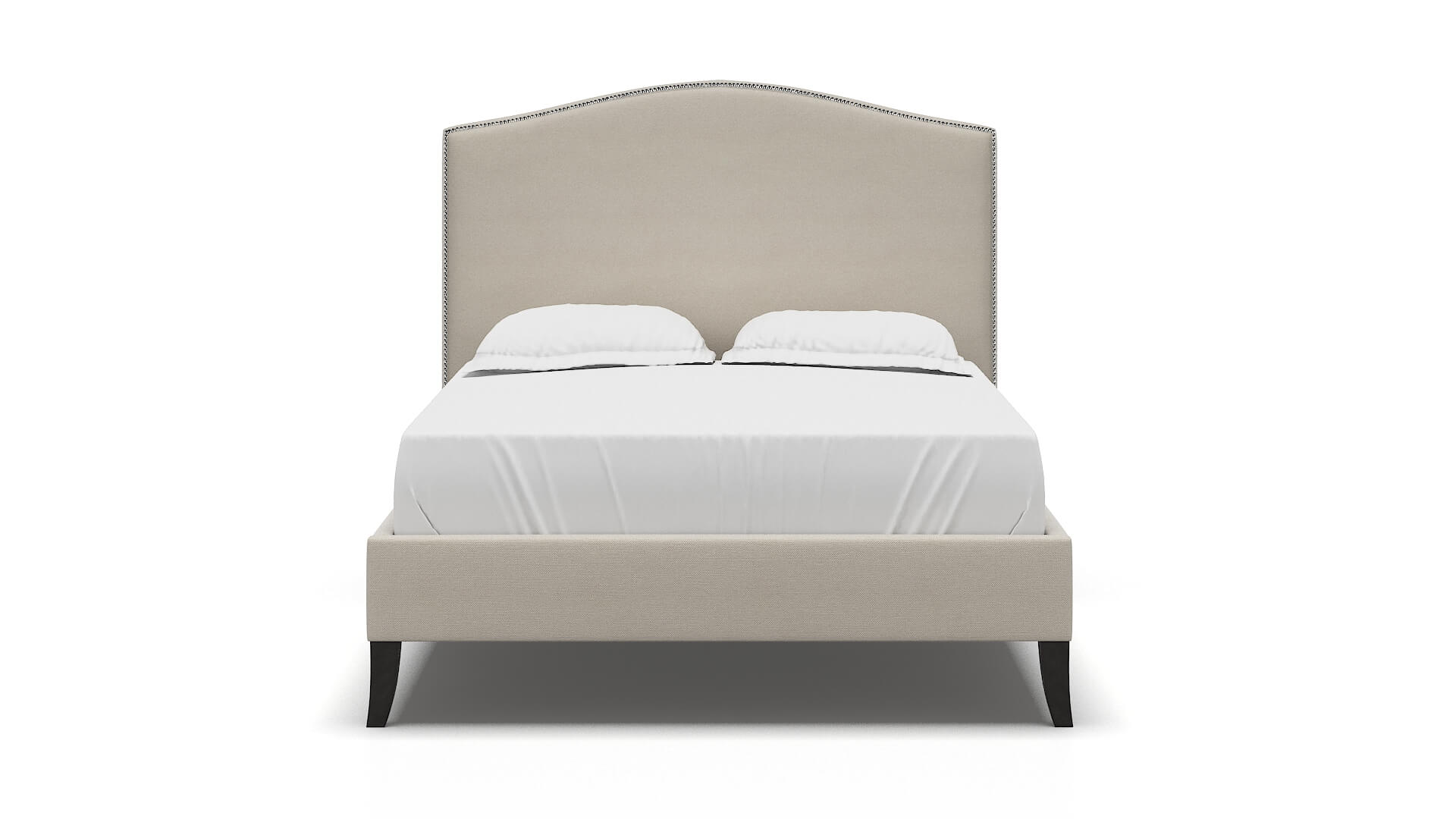 Dalion Malibu Linen Bed espresso legs 1