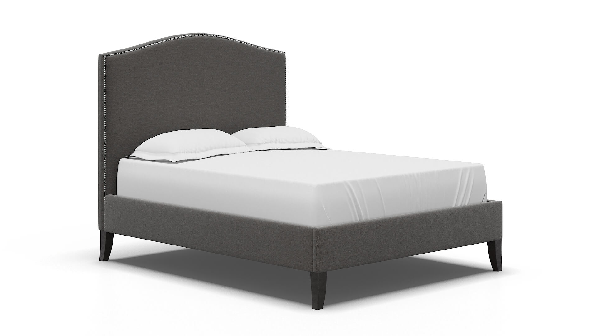 Dalion Oscar Grey Bed espresso legs 2