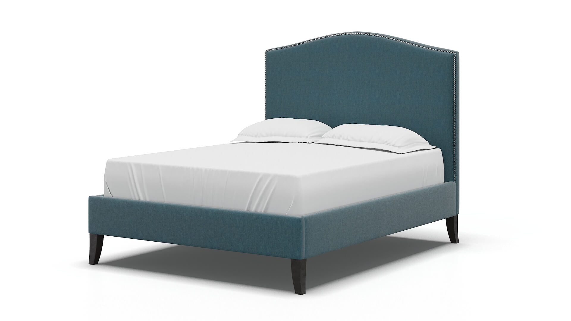 Dalion Royale Electric_blue Bed espresso legs 5