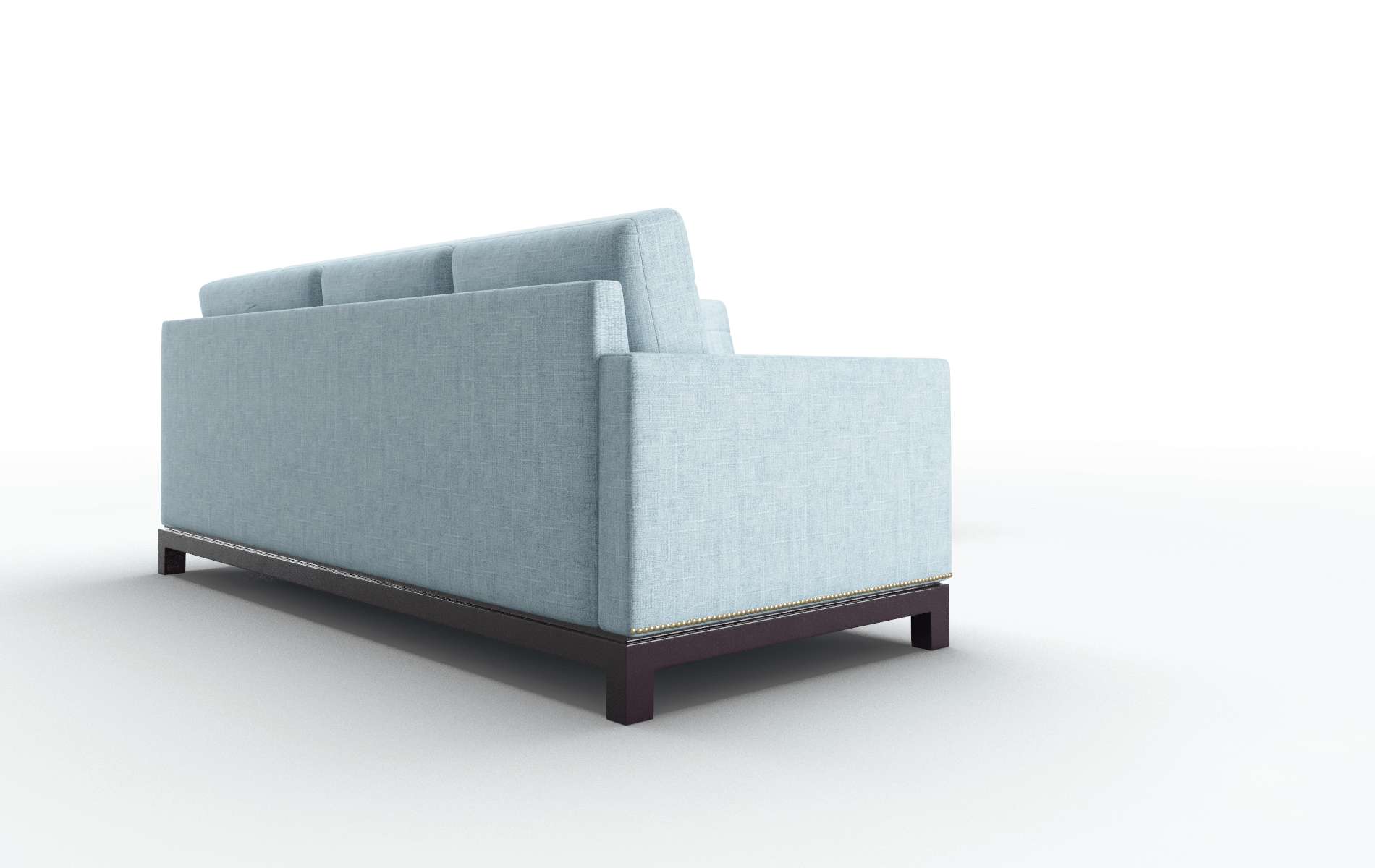 Davos Atlas Turquoise Sectional espresso legs 3