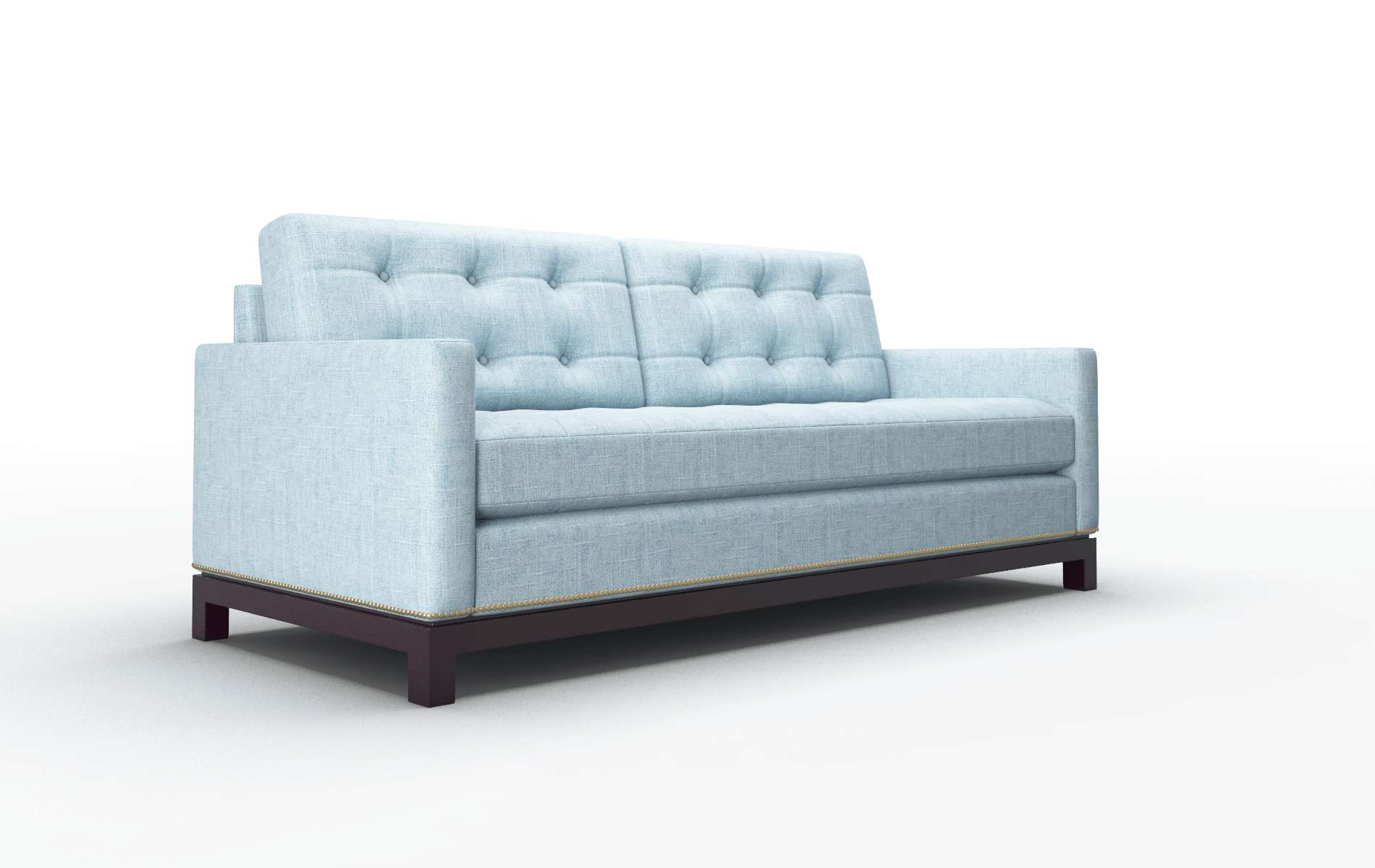 Davos Atlas Turquoise Sofa espresso legs 2