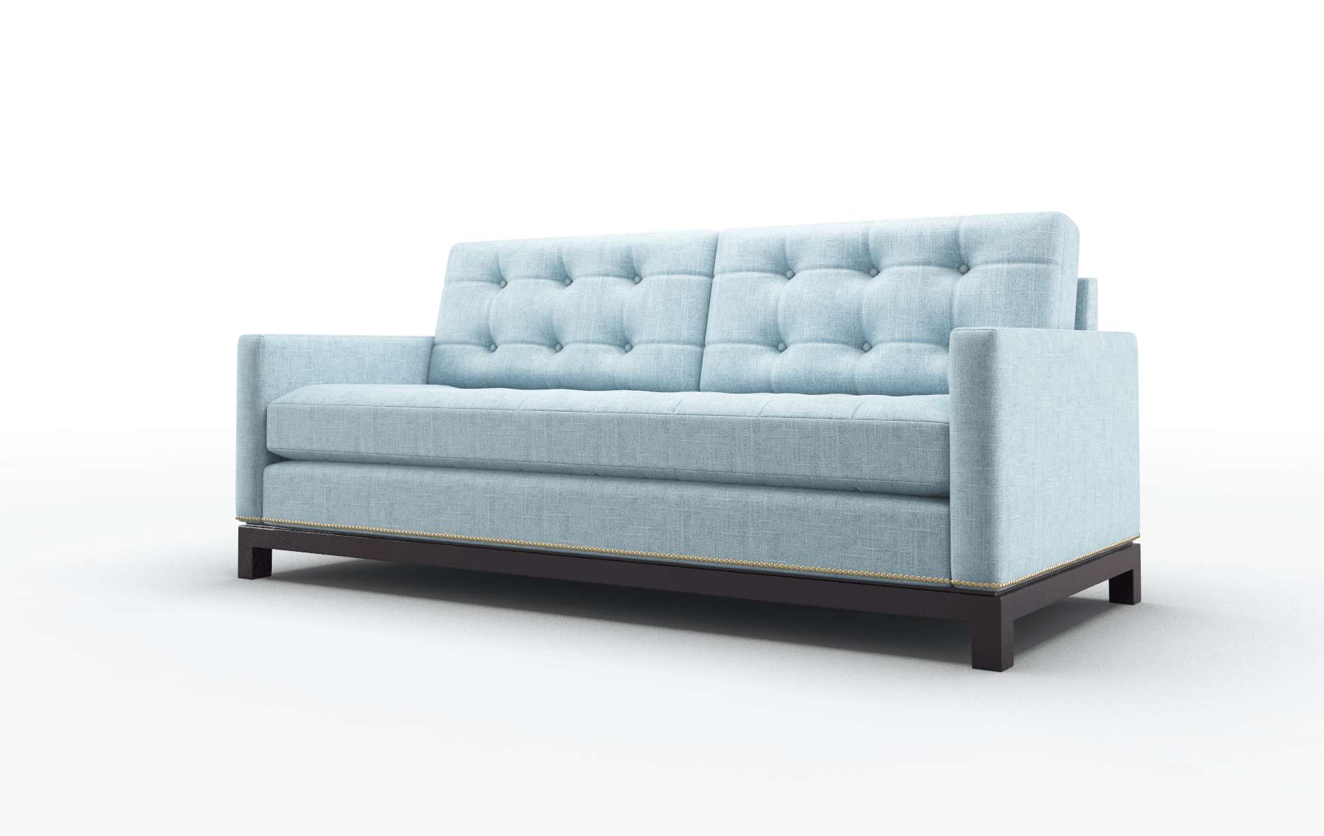 Davos Atlas Turquoise Sofa espresso legs 4