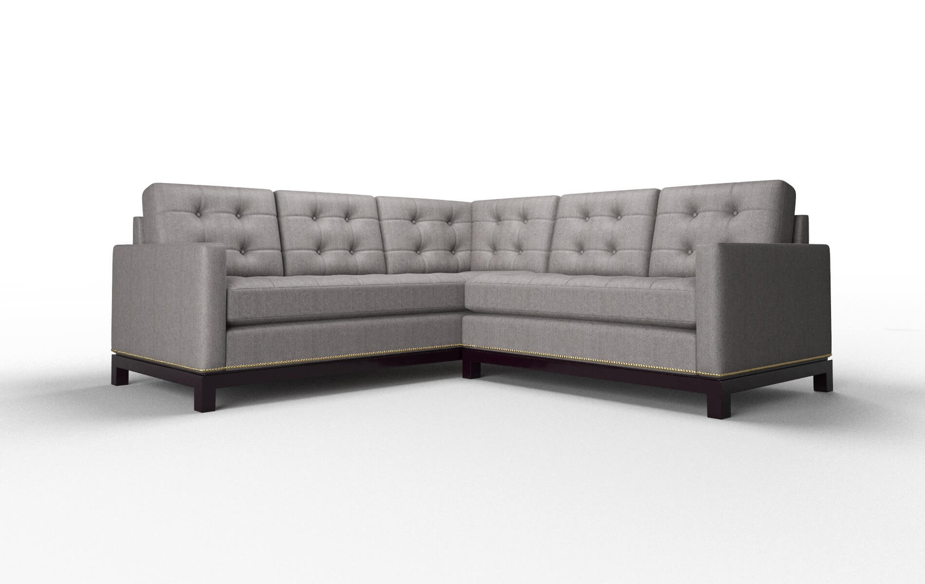 Davos Atlas_plz Silver Sectional espresso legs 1