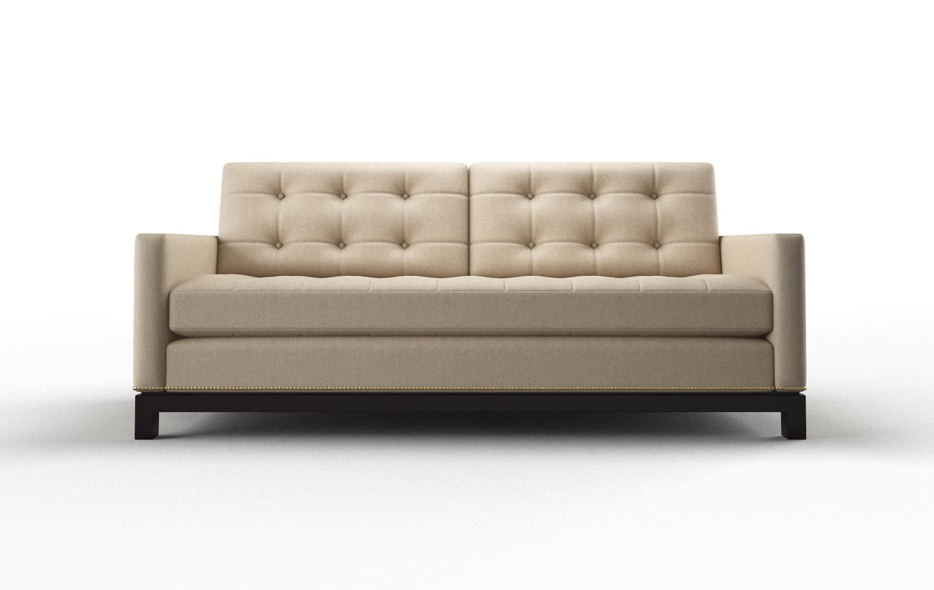 Davos Avenger Burlap Sofa espresso legs 1