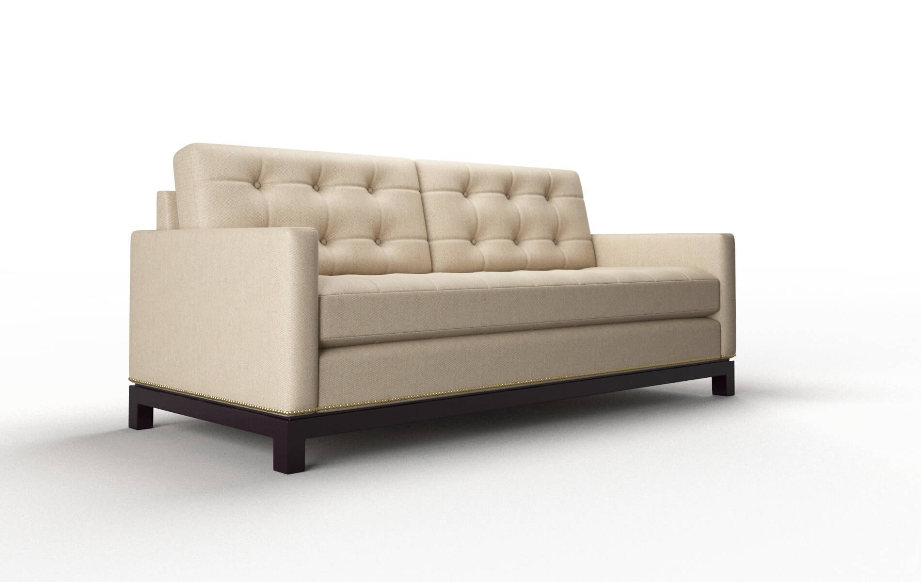 Davos Avenger Burlap Sofa espresso legs 2