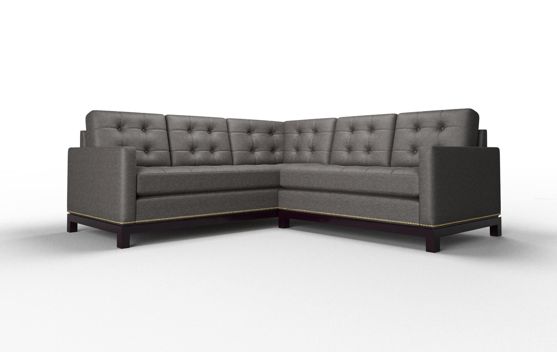 Davos Avenger denim Sectional Espresso Legs  1