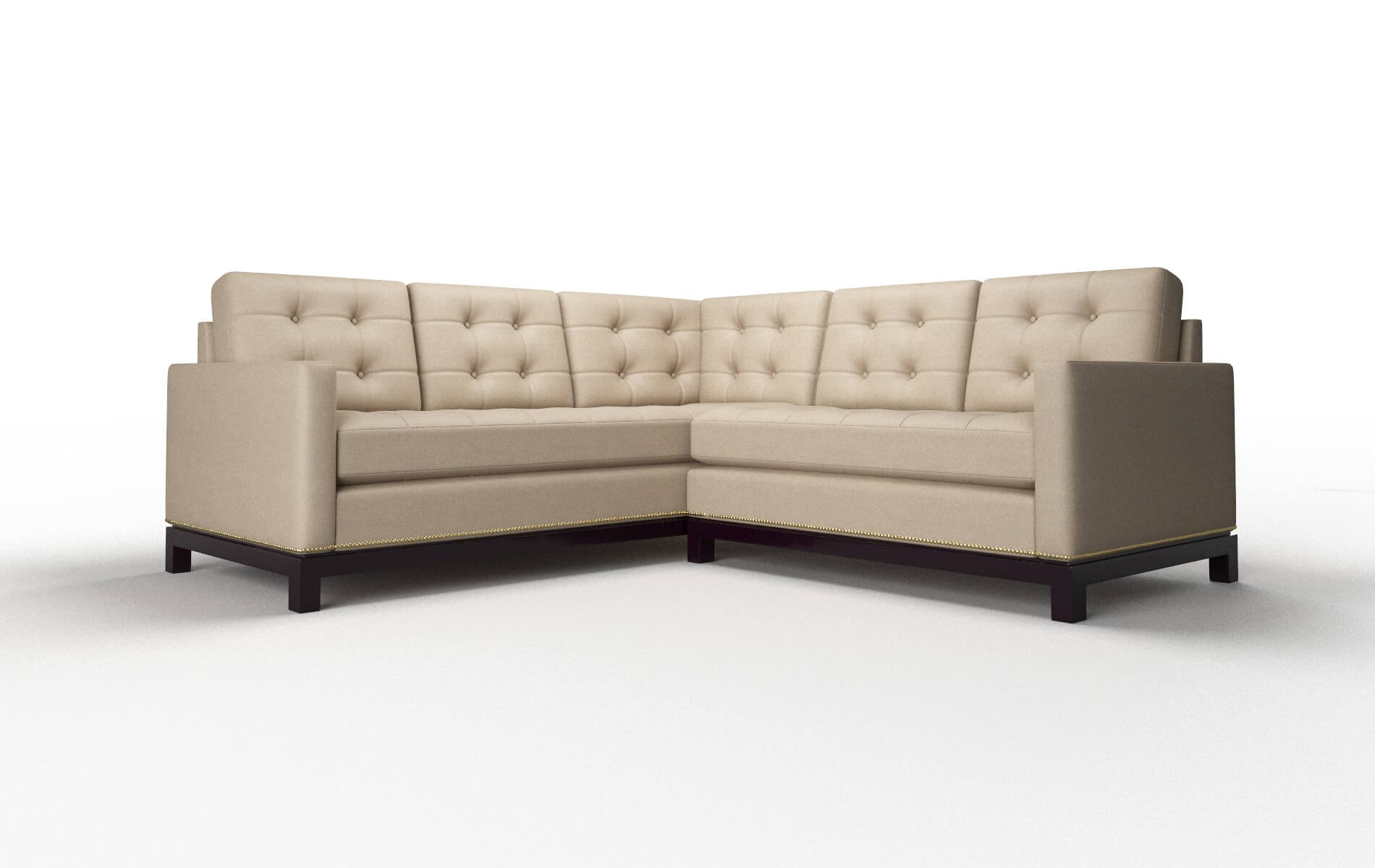 Davos Avenger Driftwood Sectional espresso legs 1