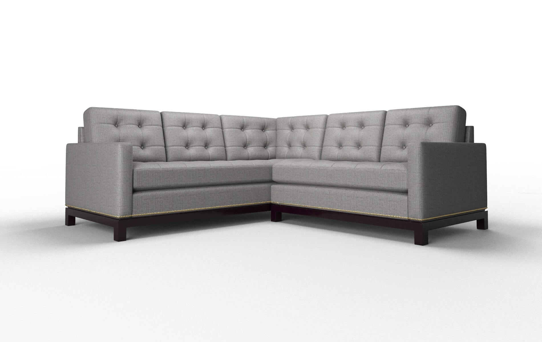 Davos Avenger Zinc Sectional espresso legs