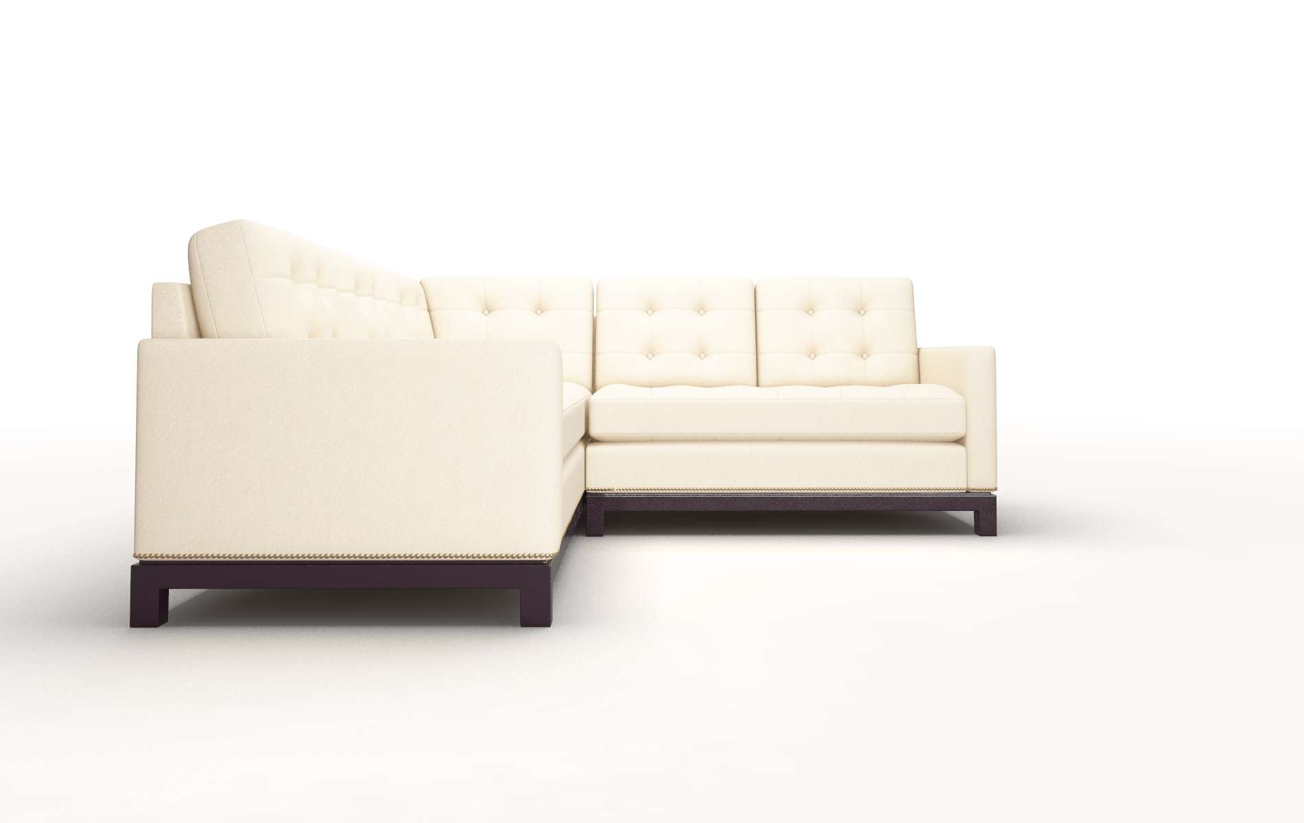Davos Bella Buckwheat Sectional espresso legs 2