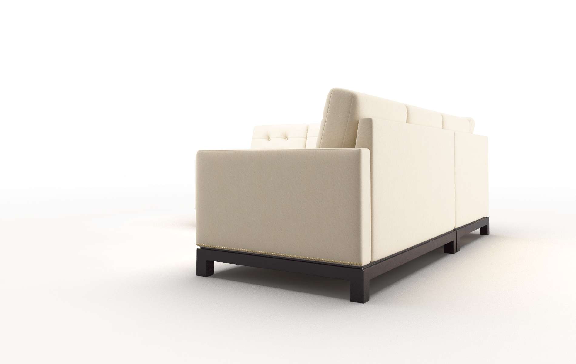 Davos Bella Buckwheat Sectional espresso legs 4