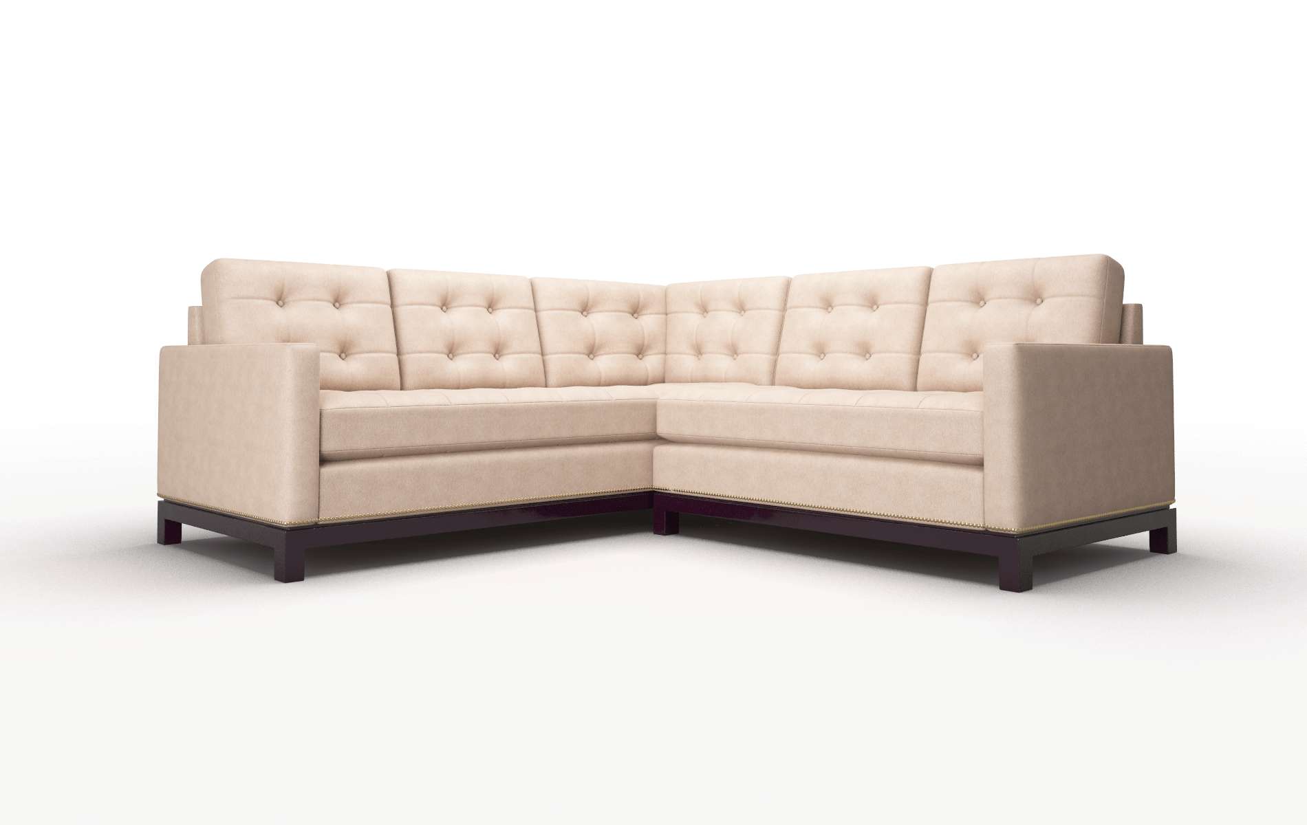 Davos Bella Cocoa Sectional espresso legs 1