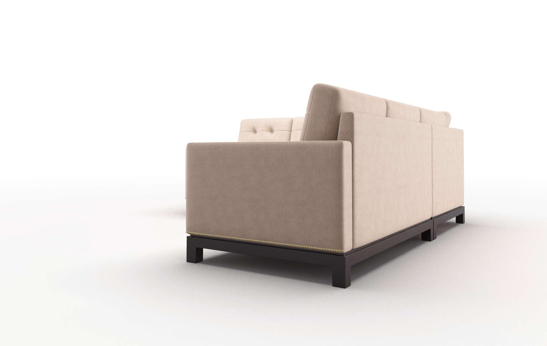 Davos Bella Cocoa Sectional espresso legs 4