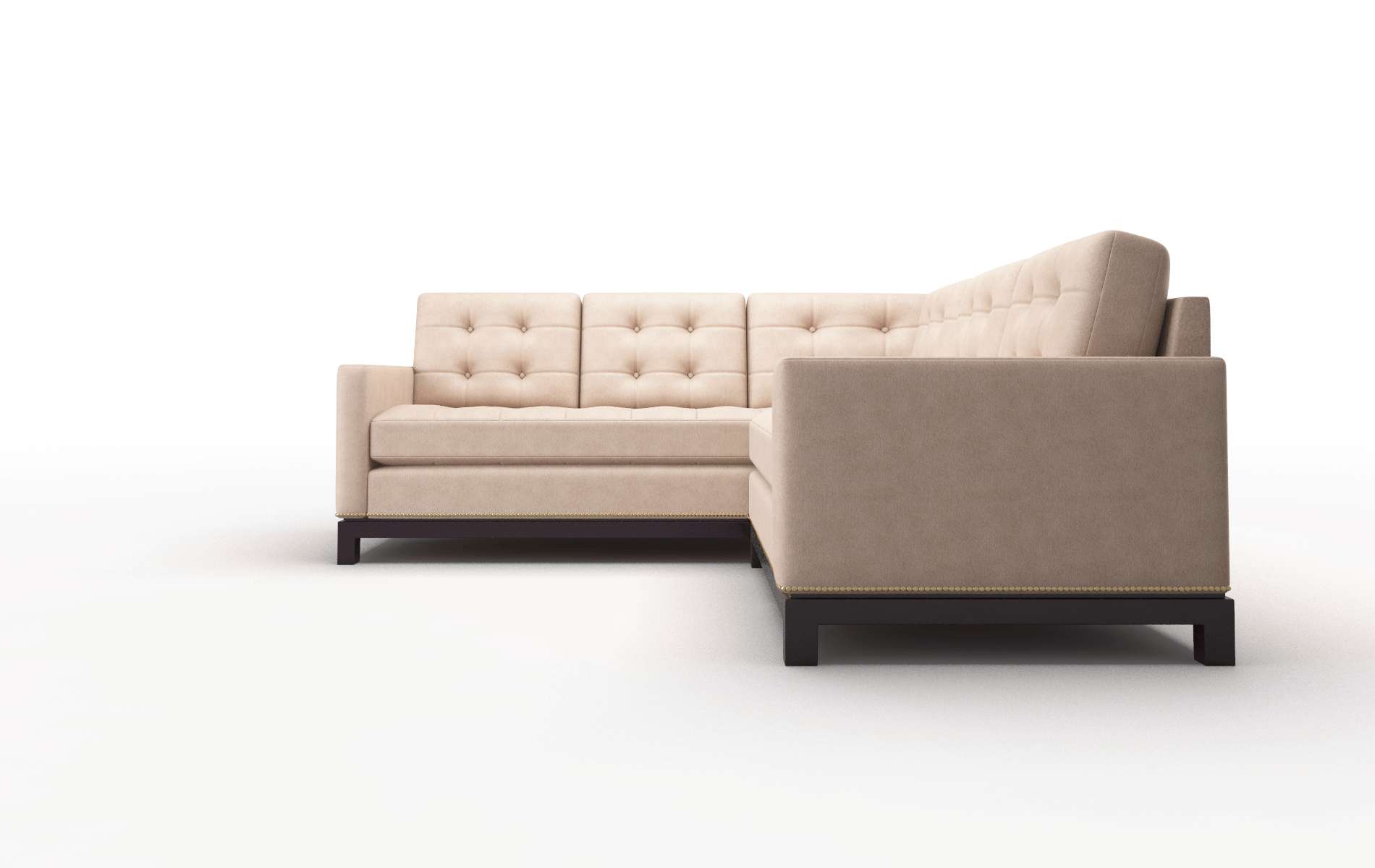 Davos Bella Cocoa Sectional espresso legs 5