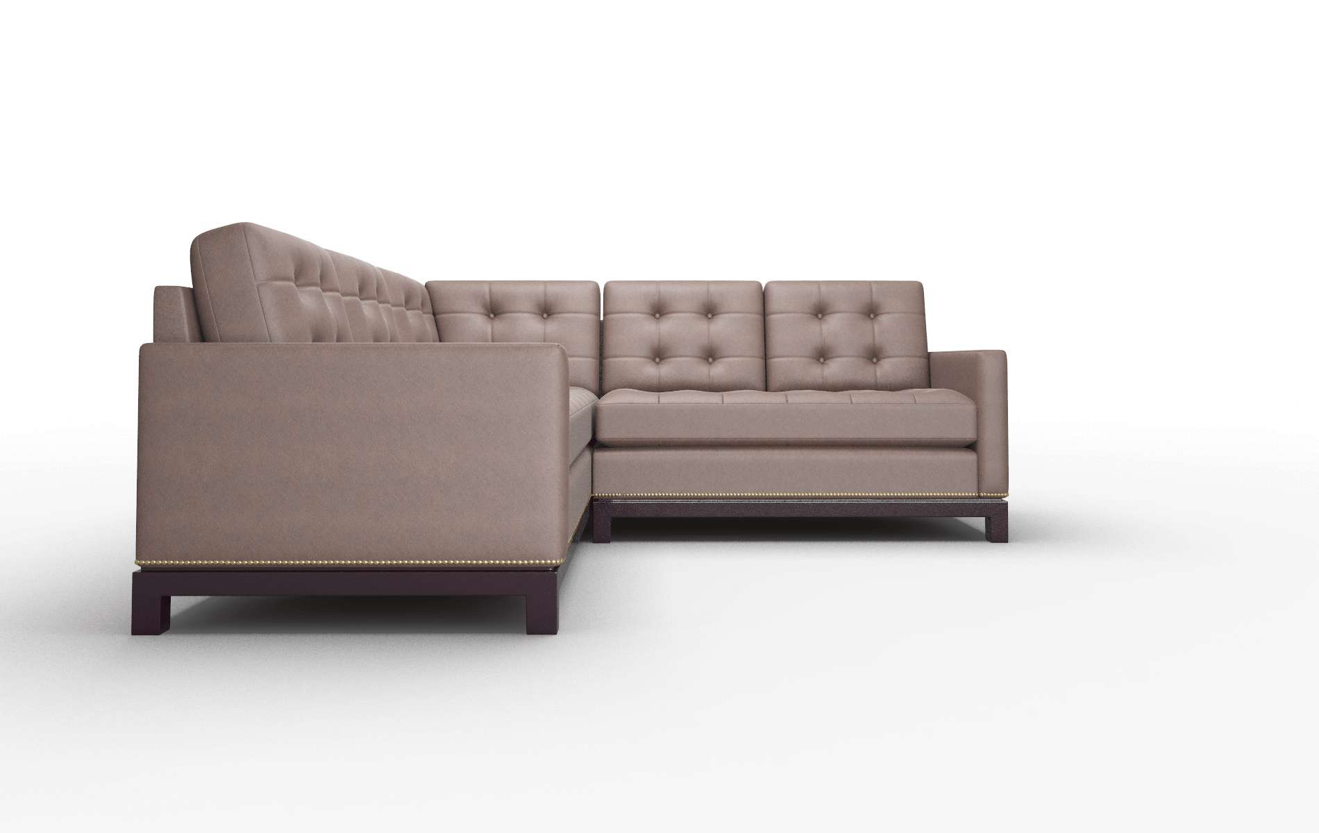 Davos Bella Espresso Sectional espresso legs 2