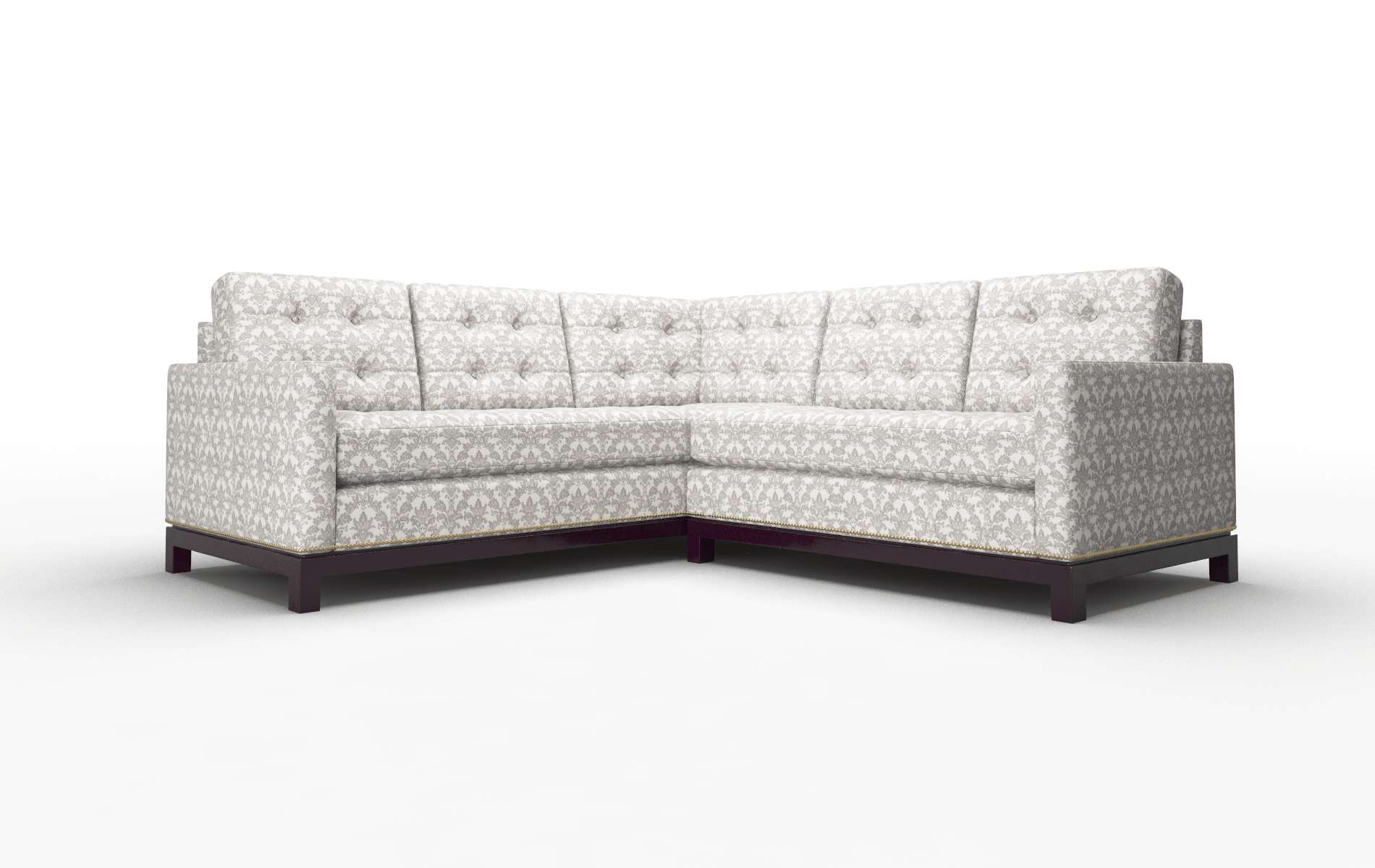 Davos Bergamo Dove Sectional espresso legs 1