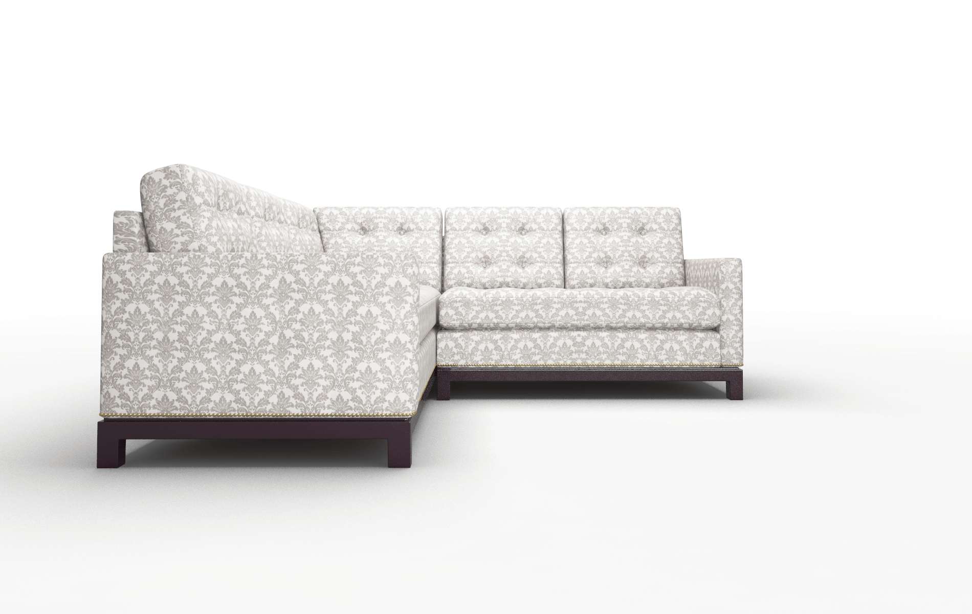 Davos Bergamo Dove Sectional espresso legs 2